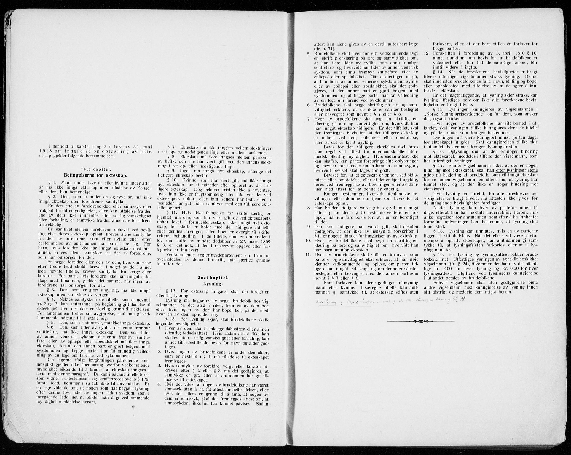 Sandefjord kirkebøker, AV/SAKO-A-315/H/Ha/L0001: Lysningsprotokoll nr. 1, 1919-1939