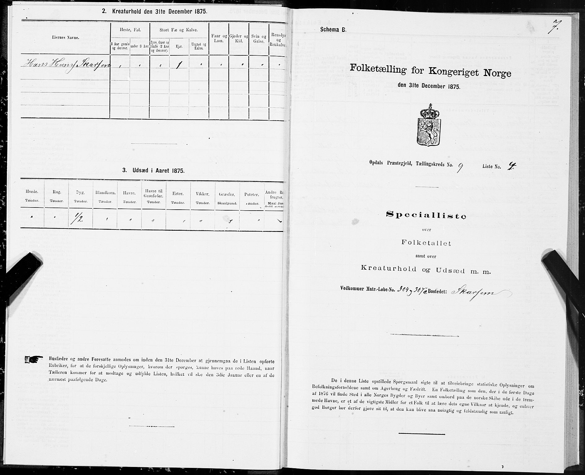 SAT, Folketelling 1875 for 1634P Oppdal prestegjeld, 1875, s. 6007