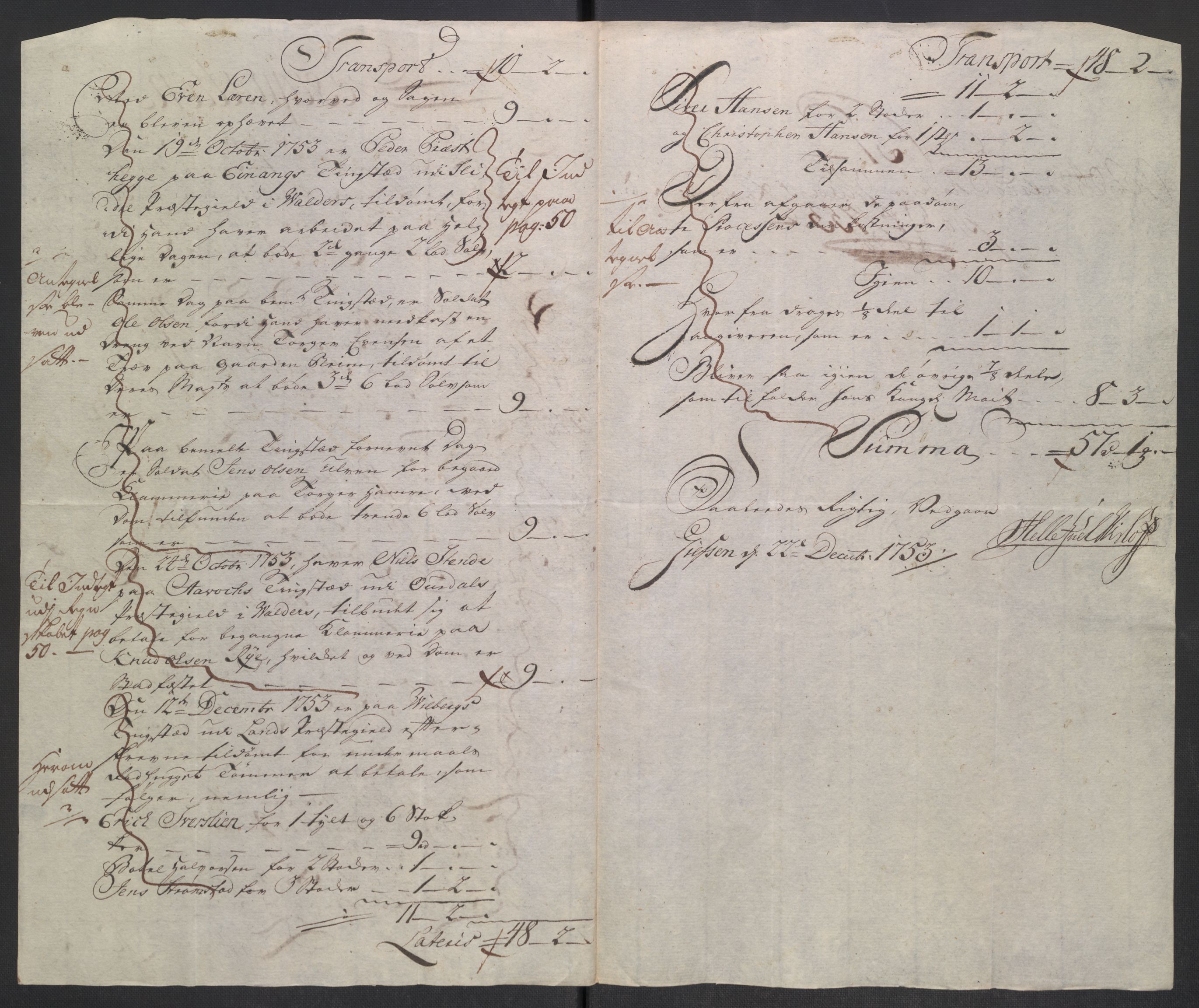 Rentekammeret inntil 1814, Reviderte regnskaper, Fogderegnskap, RA/EA-4092/R18/L1349: Fogderegnskap Hadeland, Toten og Valdres, 1752-1753, s. 549