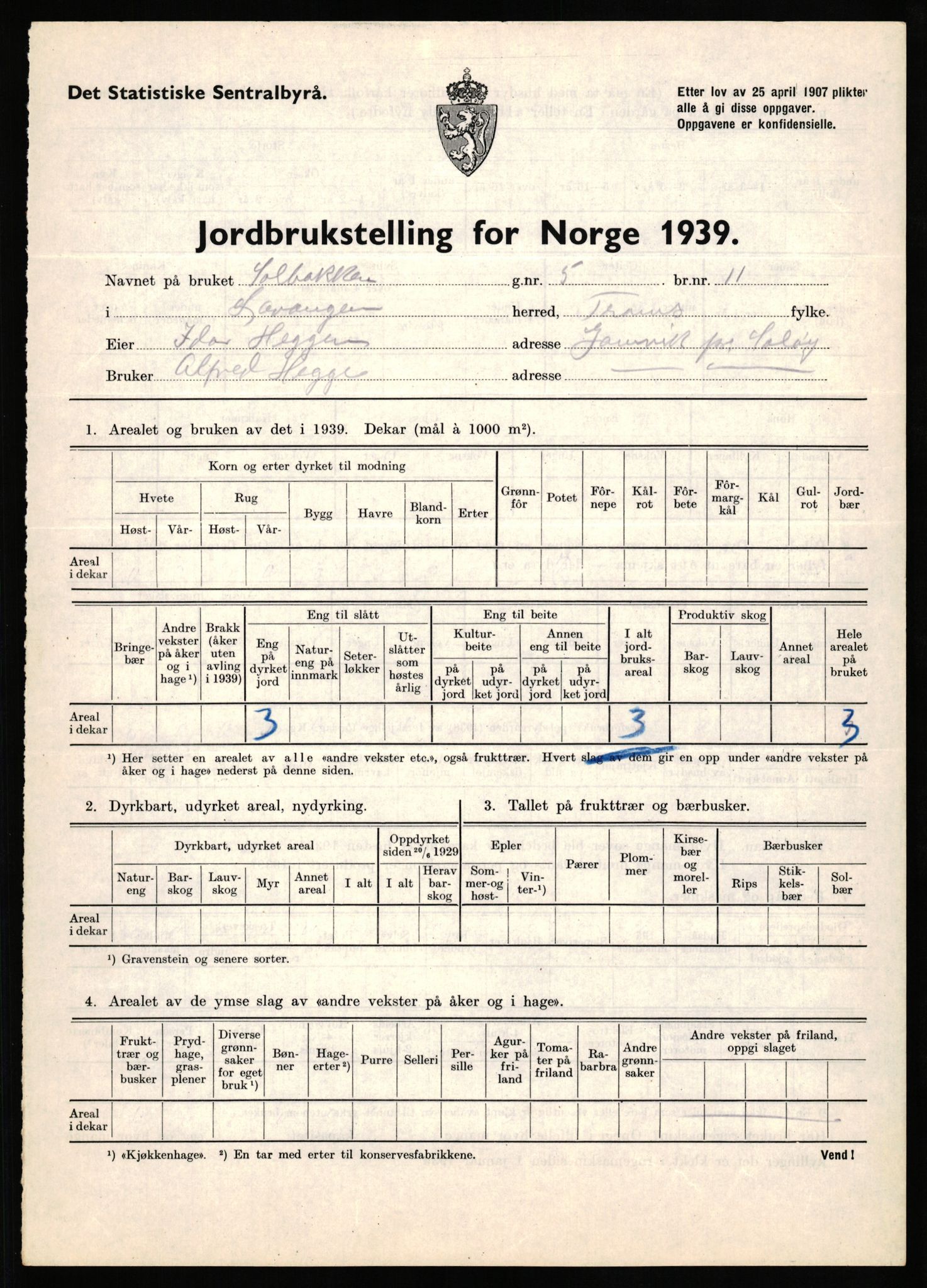 Statistisk sentralbyrå, Næringsøkonomiske emner, Jordbruk, skogbruk, jakt, fiske og fangst, AV/RA-S-2234/G/Gb/L0339: Troms: Andørja, Astafjord og Lavangen, 1939, s. 895