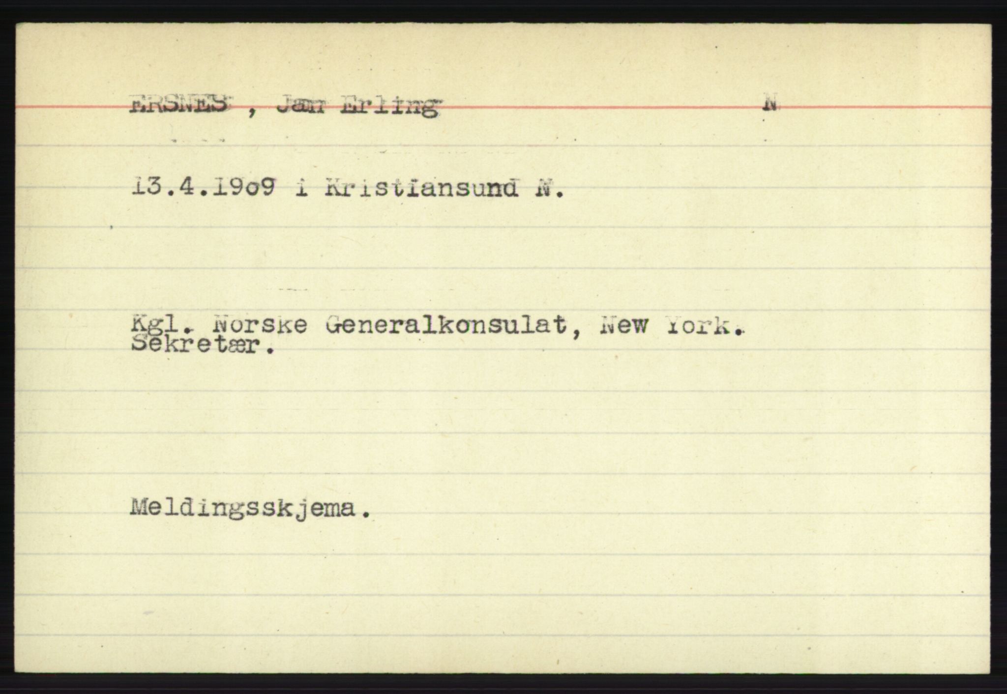 Forsvarets Overkommando. 2. kontor. Arkiv 8.1. Mottakersentralen FDE og FO.II, RA/RAFA-6952/P/Pa/L0005b: Eriksen - Fjellvang, 1940-1945, s. 120