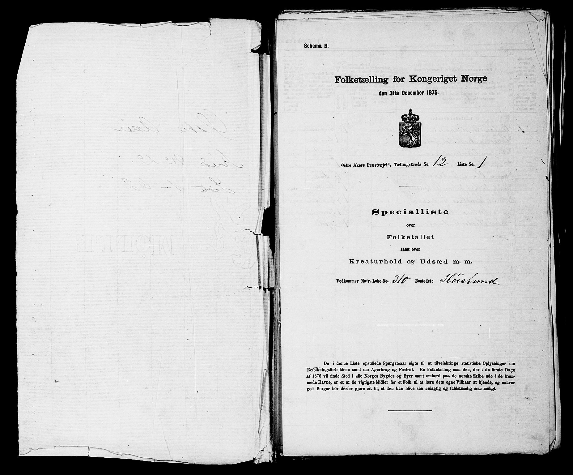 RA, Folketelling 1875 for 0218bP Østre Aker prestegjeld, 1875, s. 3693