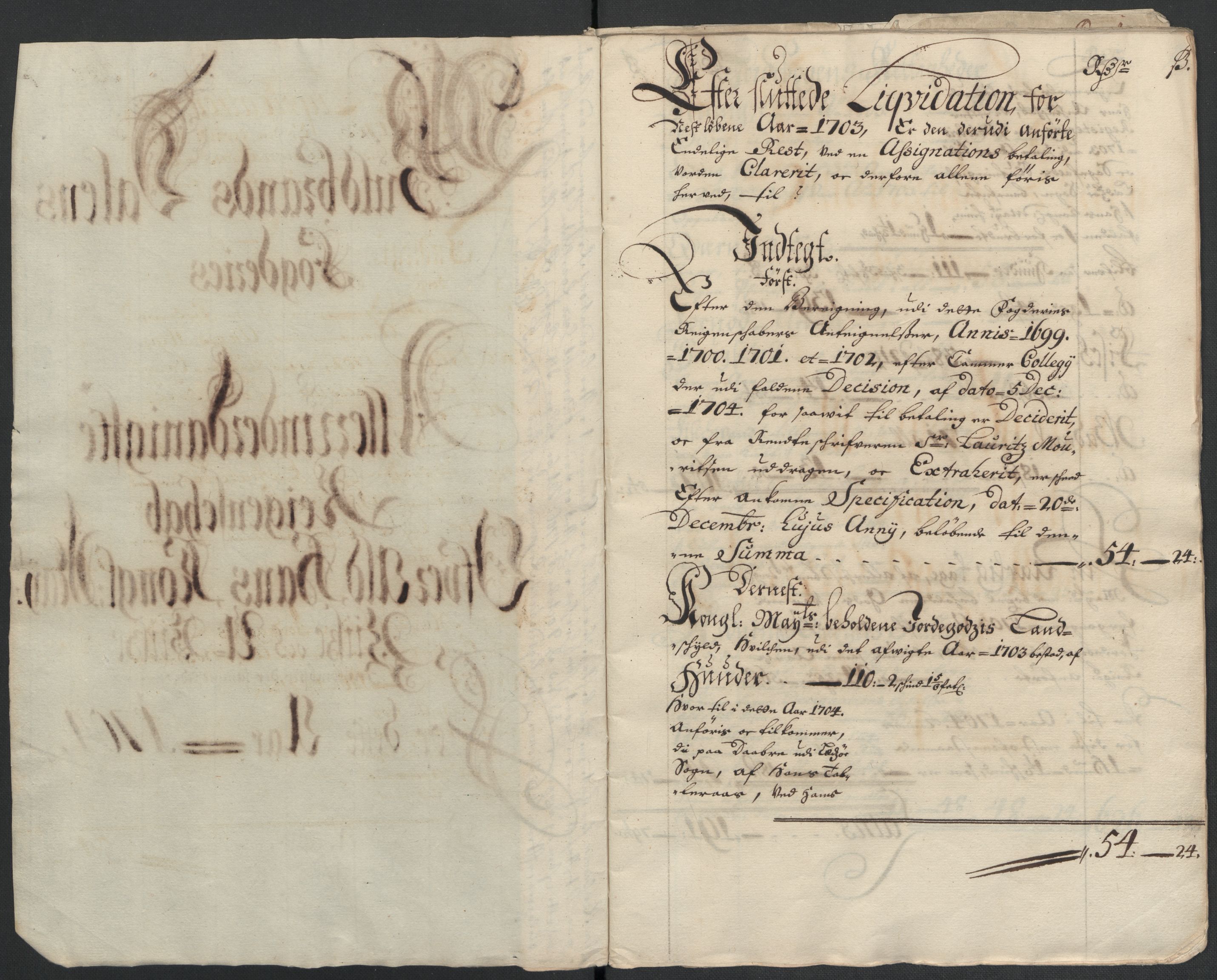 Rentekammeret inntil 1814, Reviderte regnskaper, Fogderegnskap, RA/EA-4092/R17/L1177: Fogderegnskap Gudbrandsdal, 1704, s. 4