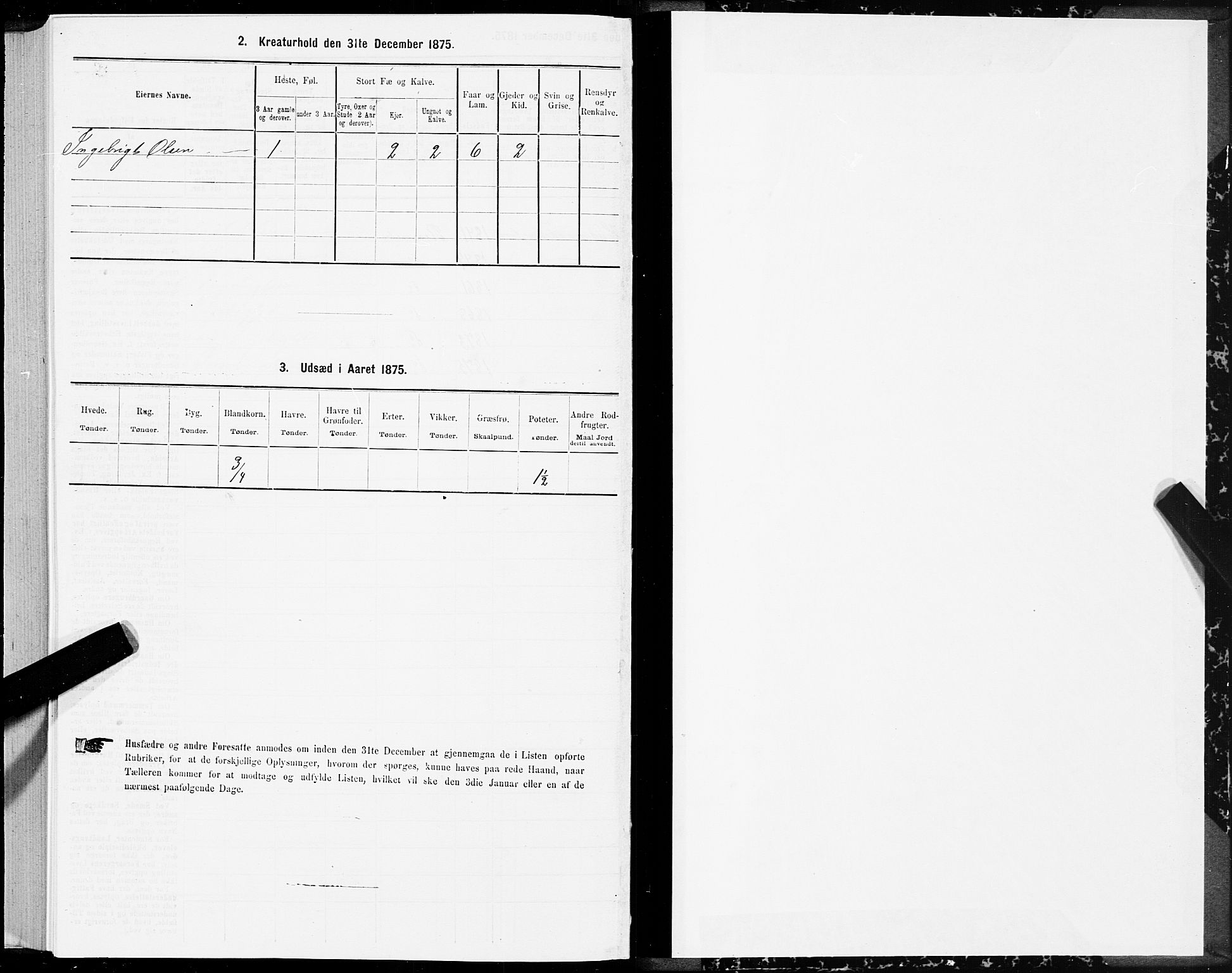 SAT, Folketelling 1875 for 1635P Rennebu prestegjeld, 1875