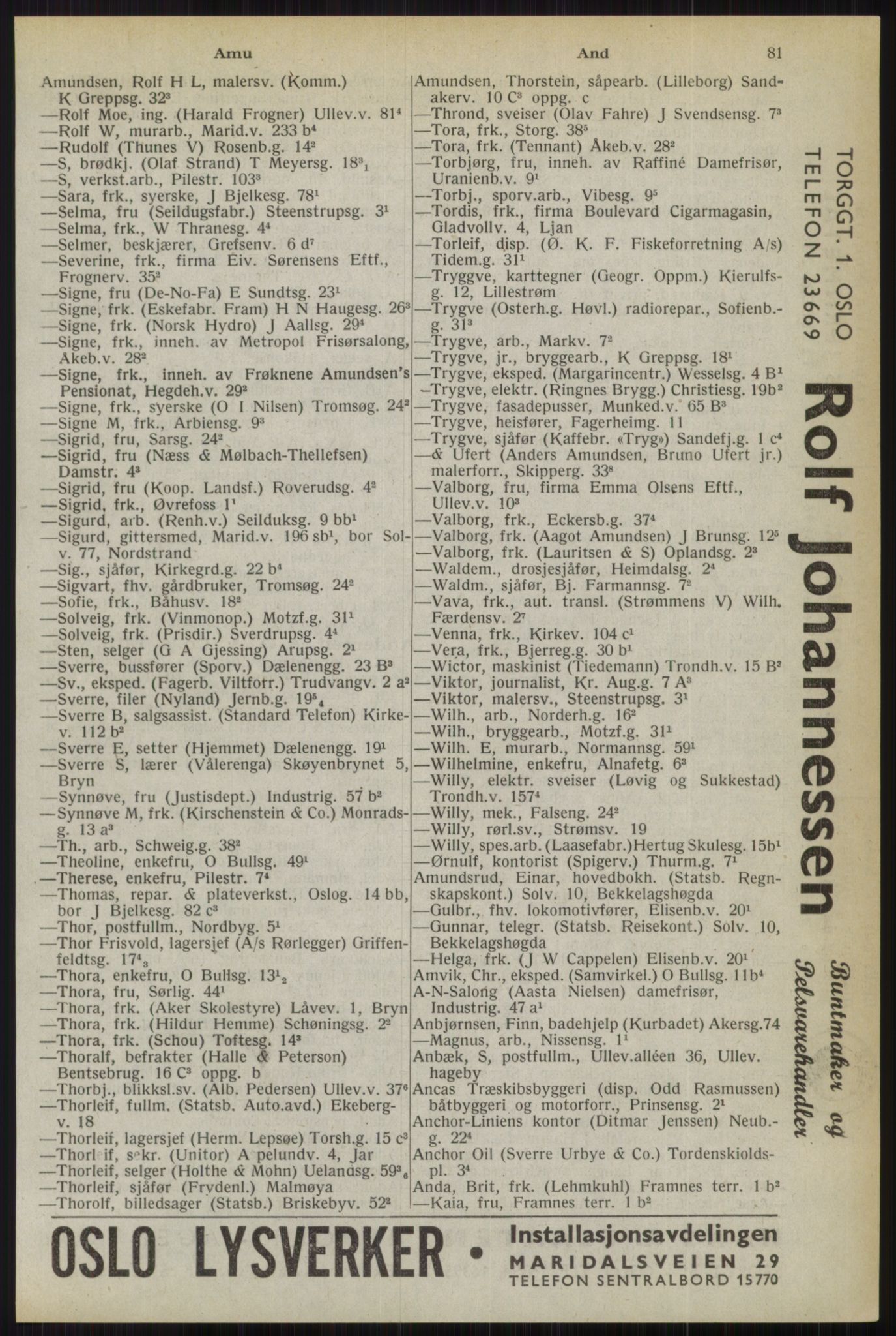 Kristiania/Oslo adressebok, PUBL/-, 1944, s. 81