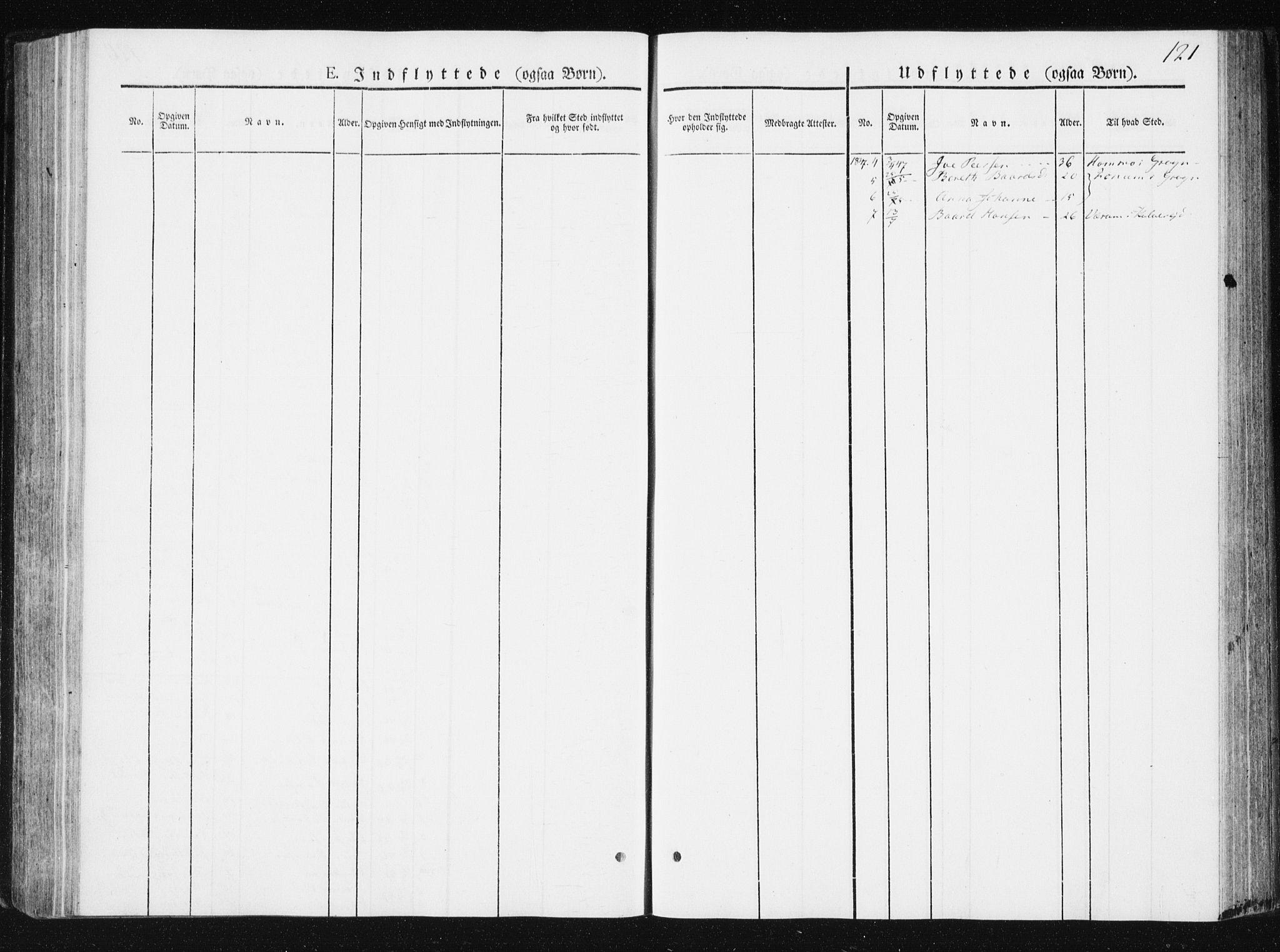Ministerialprotokoller, klokkerbøker og fødselsregistre - Nord-Trøndelag, AV/SAT-A-1458/749/L0470: Ministerialbok nr. 749A04, 1834-1853, s. 121