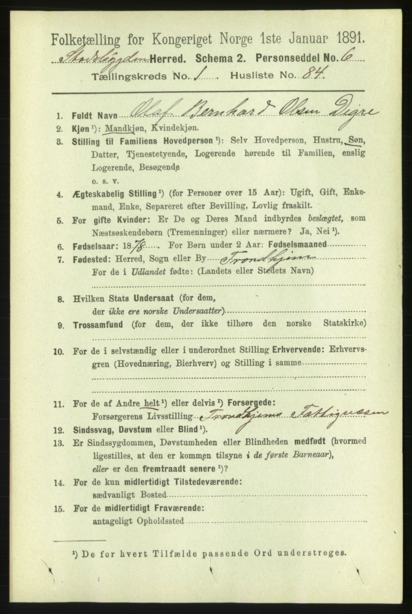 RA, Folketelling 1891 for 1625 Stadsbygd herred, 1891, s. 670
