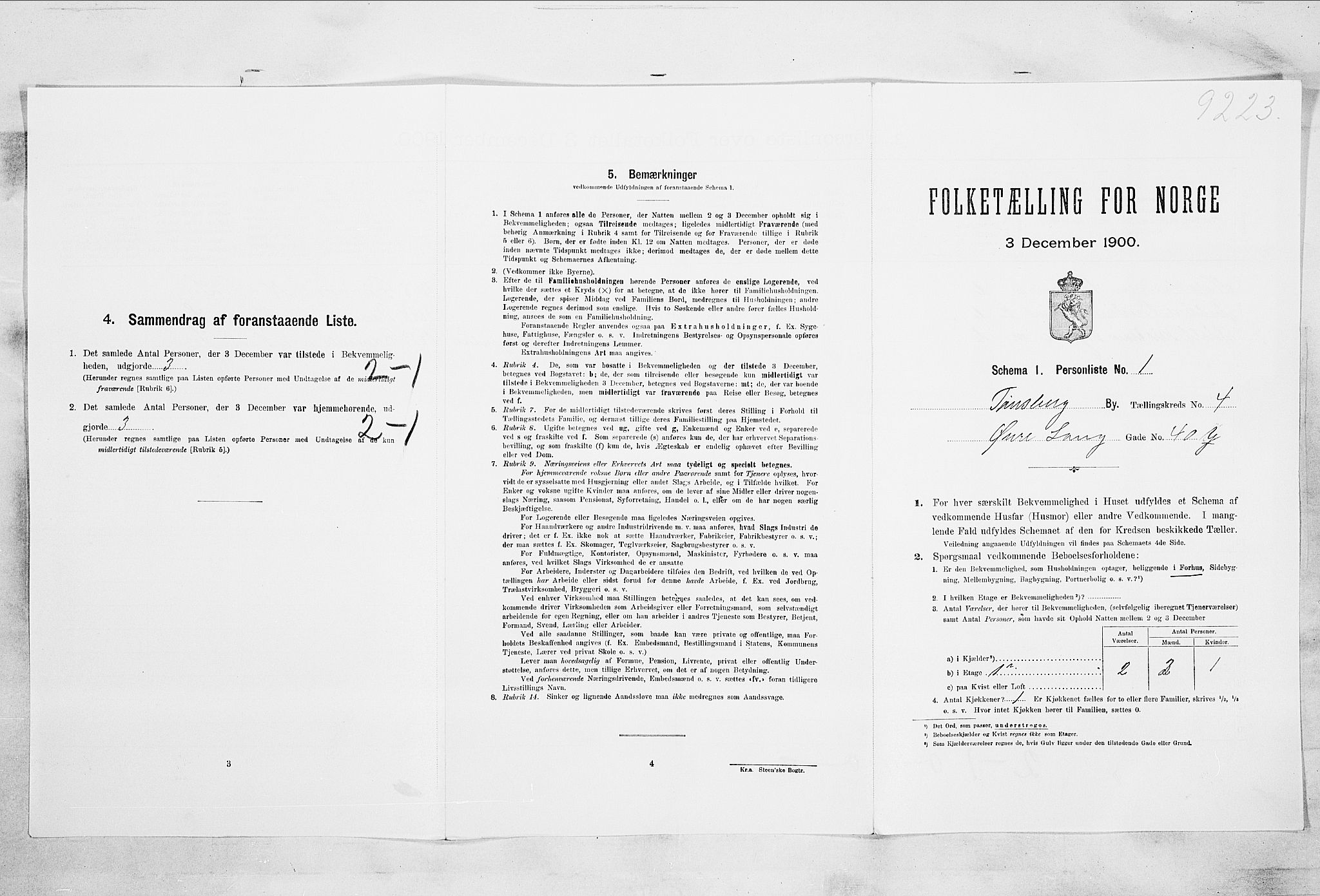 RA, Folketelling 1900 for 0705 Tønsberg kjøpstad, 1900, s. 709