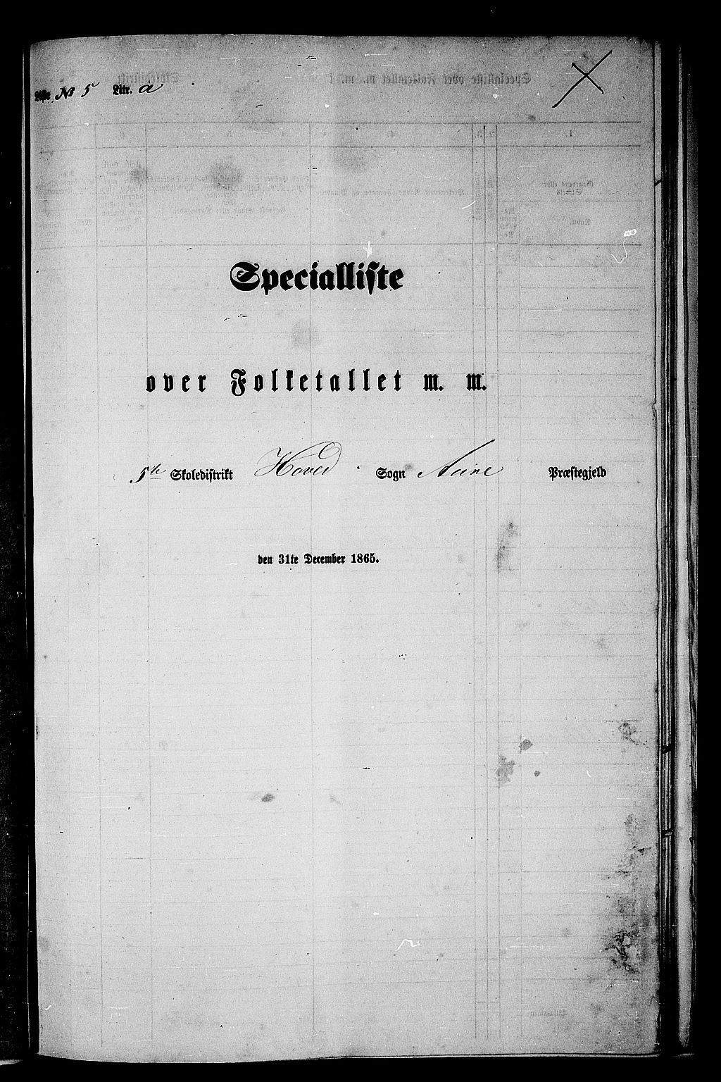 RA, Folketelling 1865 for 1569P Aure prestegjeld, 1865, s. 105
