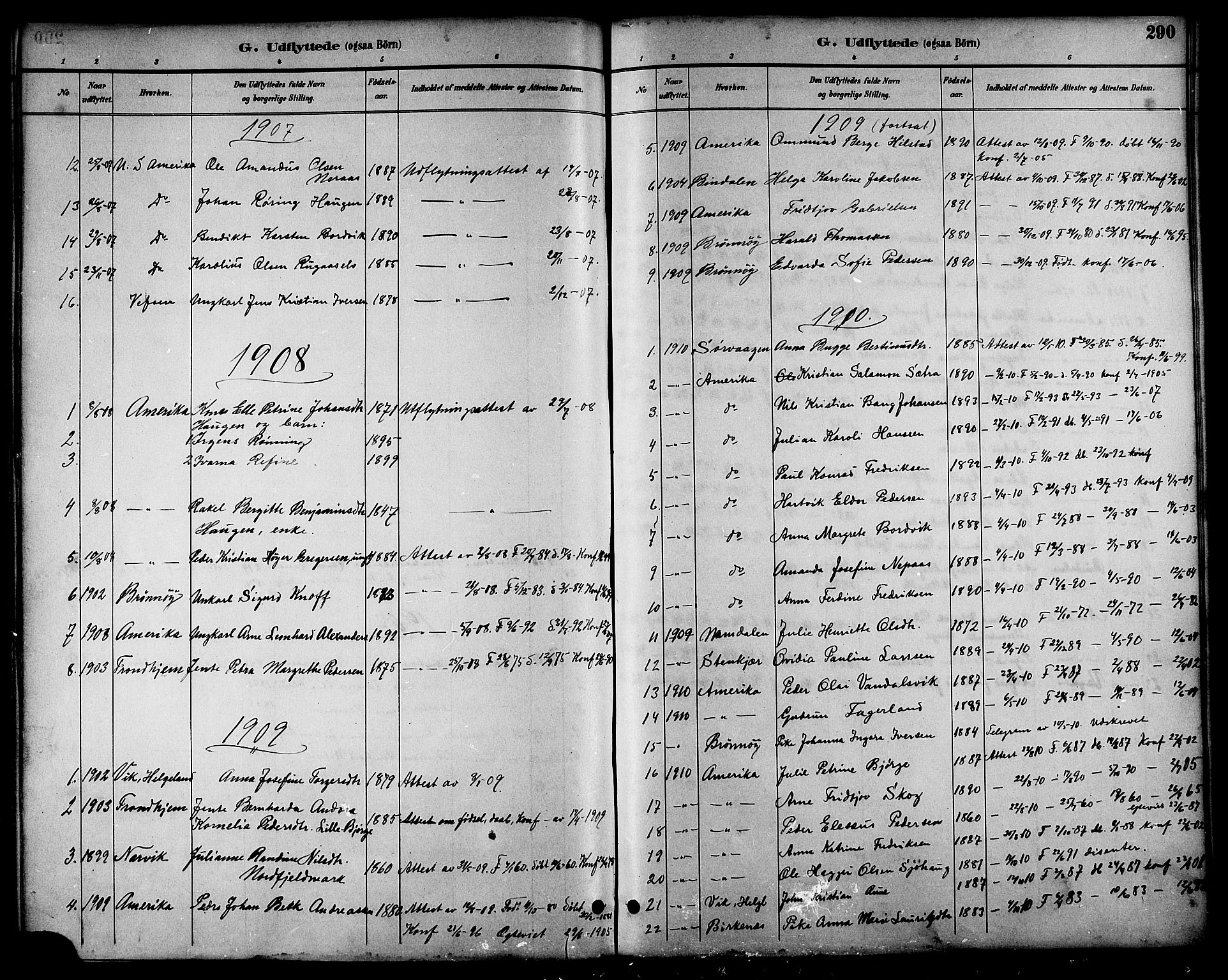 Ministerialprotokoller, klokkerbøker og fødselsregistre - Nordland, AV/SAT-A-1459/814/L0230: Klokkerbok nr. 814C03, 1884-1911, s. 290