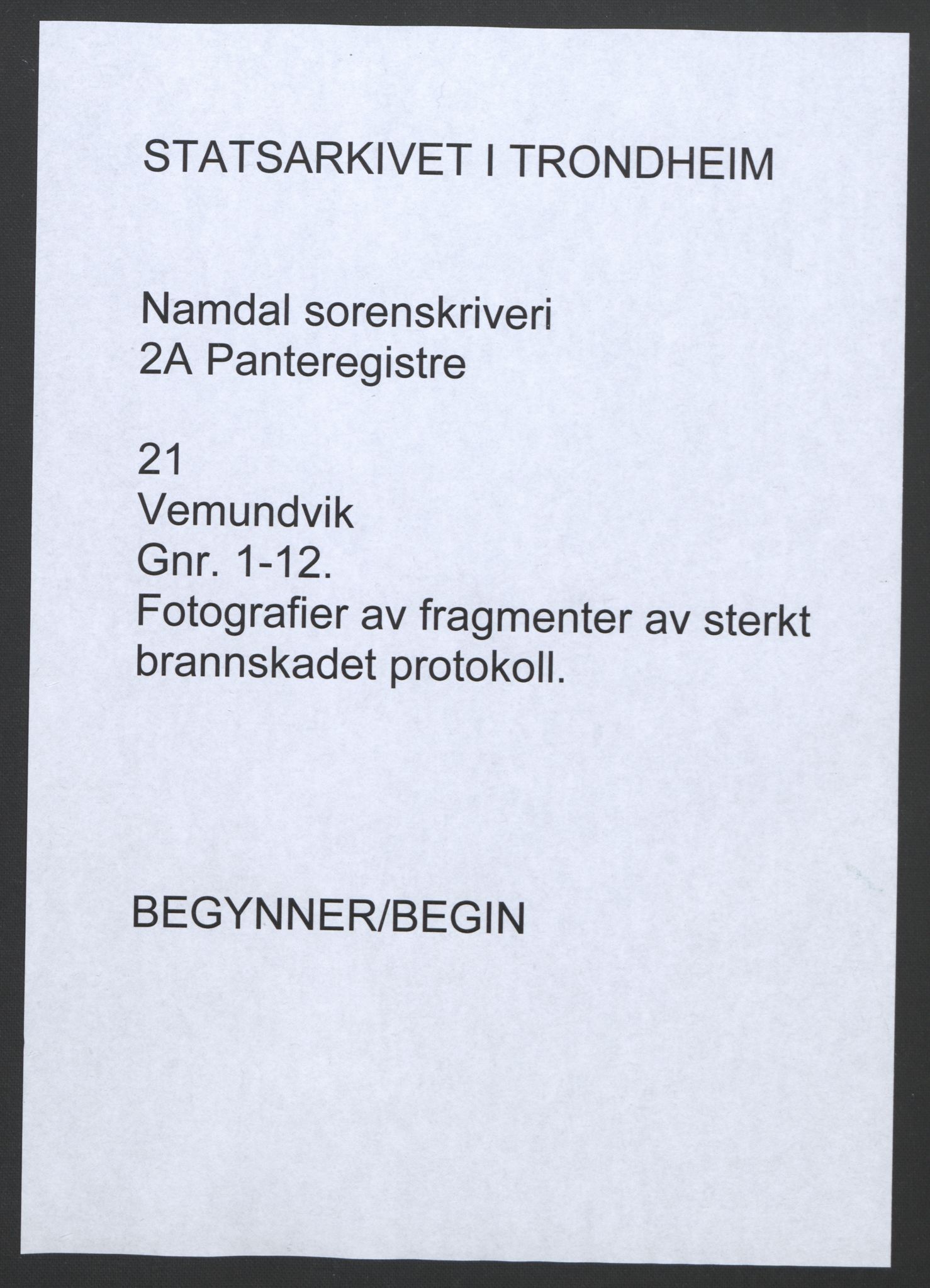 Namdal sorenskriveri, SAT/A-4133: Panteregister nr. 21