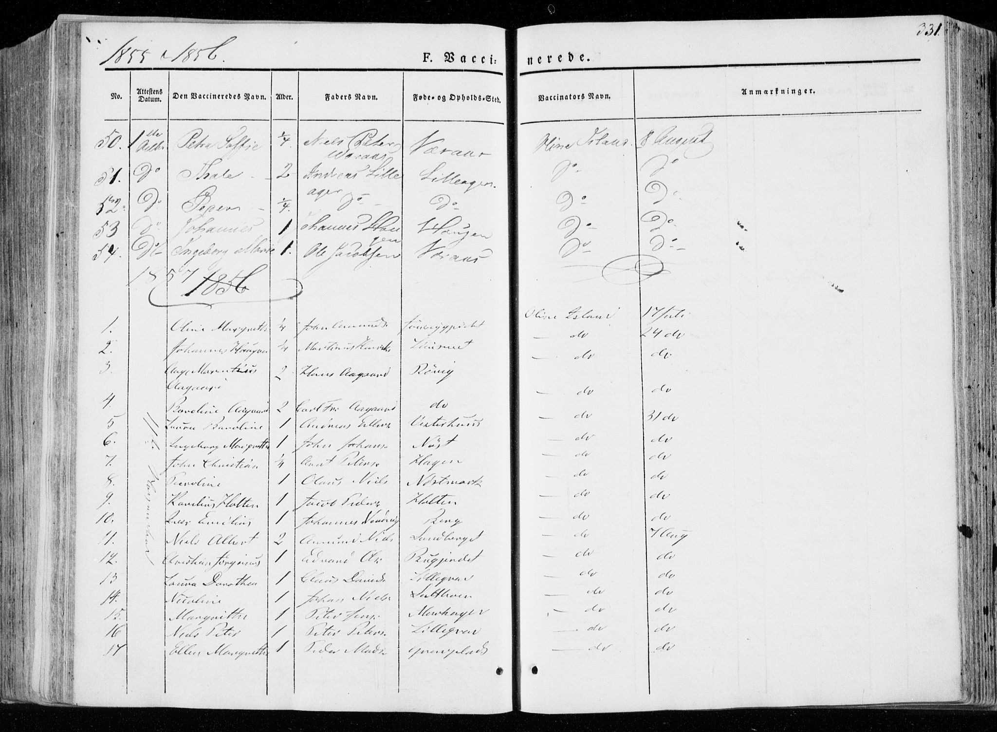 Ministerialprotokoller, klokkerbøker og fødselsregistre - Nord-Trøndelag, SAT/A-1458/722/L0218: Ministerialbok nr. 722A05, 1843-1868, s. 331