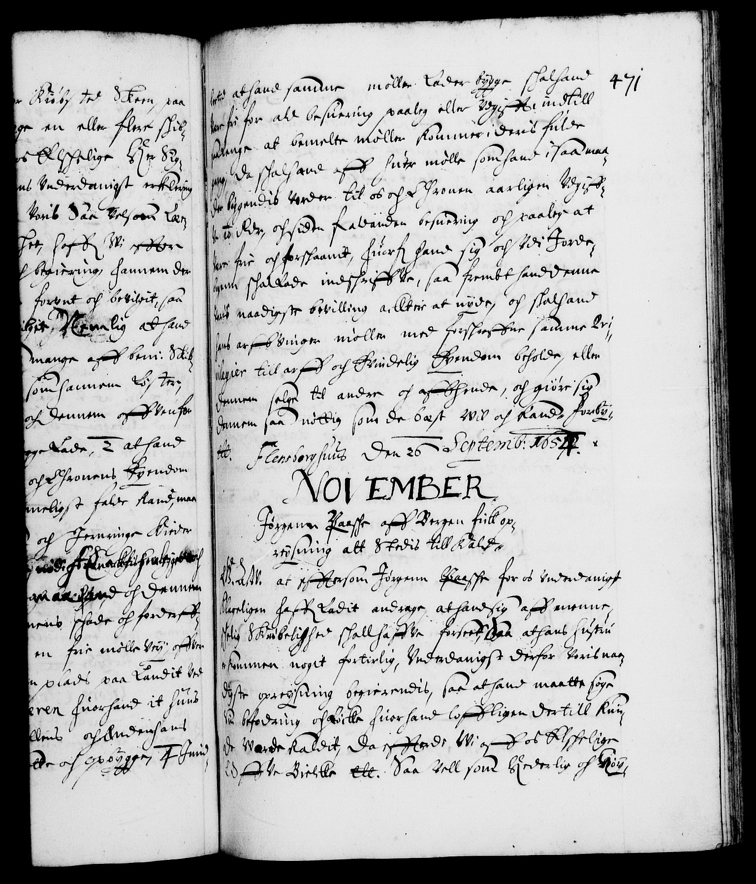 Danske Kanselli 1572-1799, RA/EA-3023/F/Fc/Fca/Fcaa/L0008: Norske registre (mikrofilm), 1651-1656, s. 471a