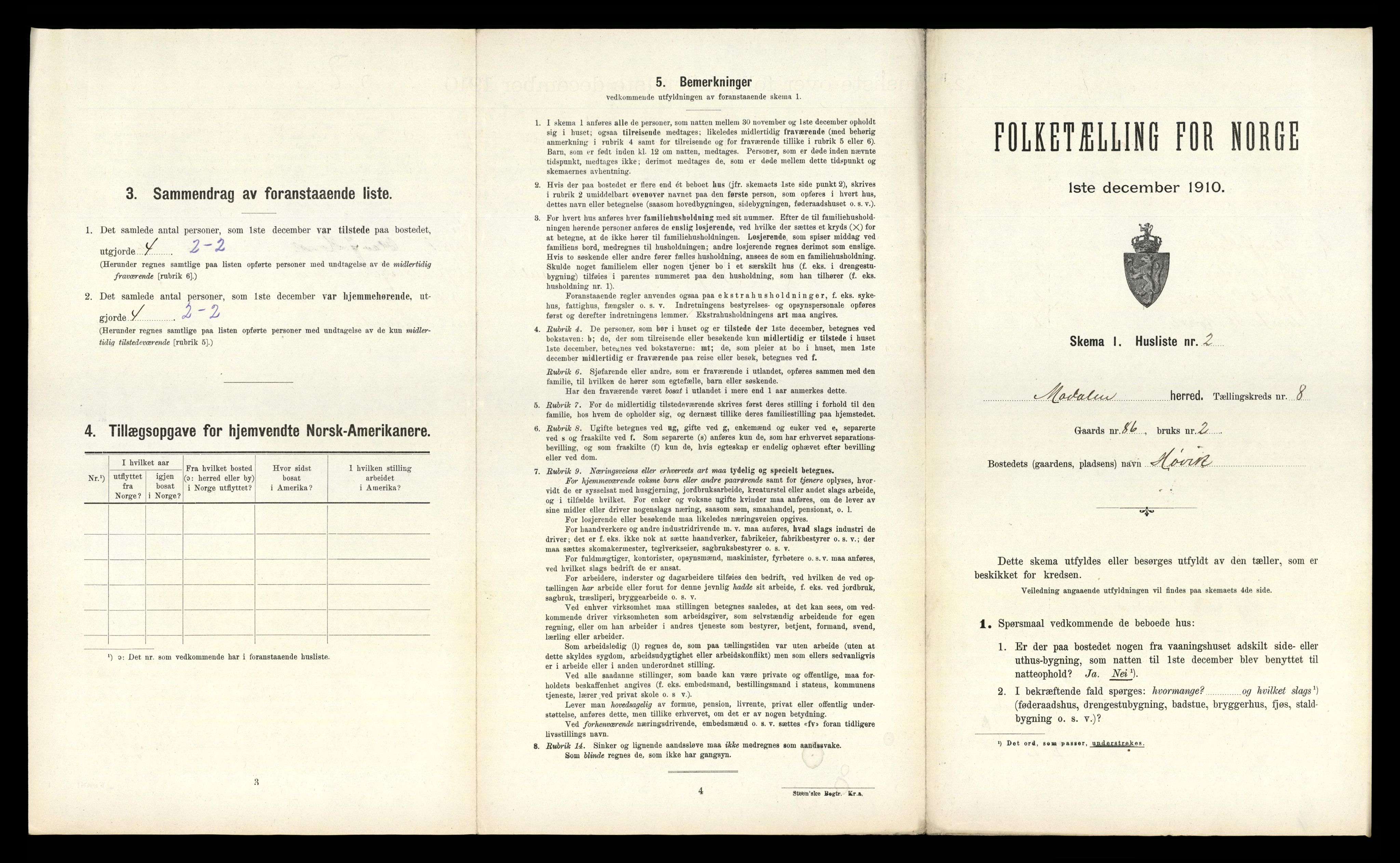 RA, Folketelling 1910 for 1252 Modalen herred, 1910, s. 209