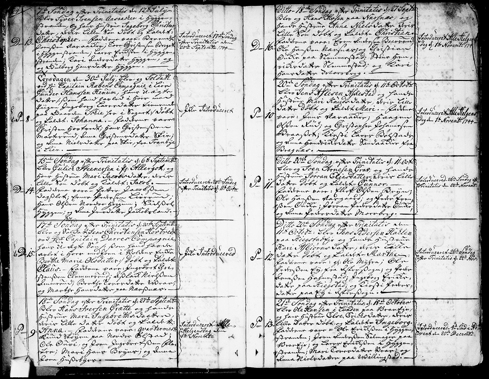 Røyken kirkebøker, SAKO/A-241/G/Ga/L0001: Klokkerbok nr. 1, 1740-1768, s. 24-25