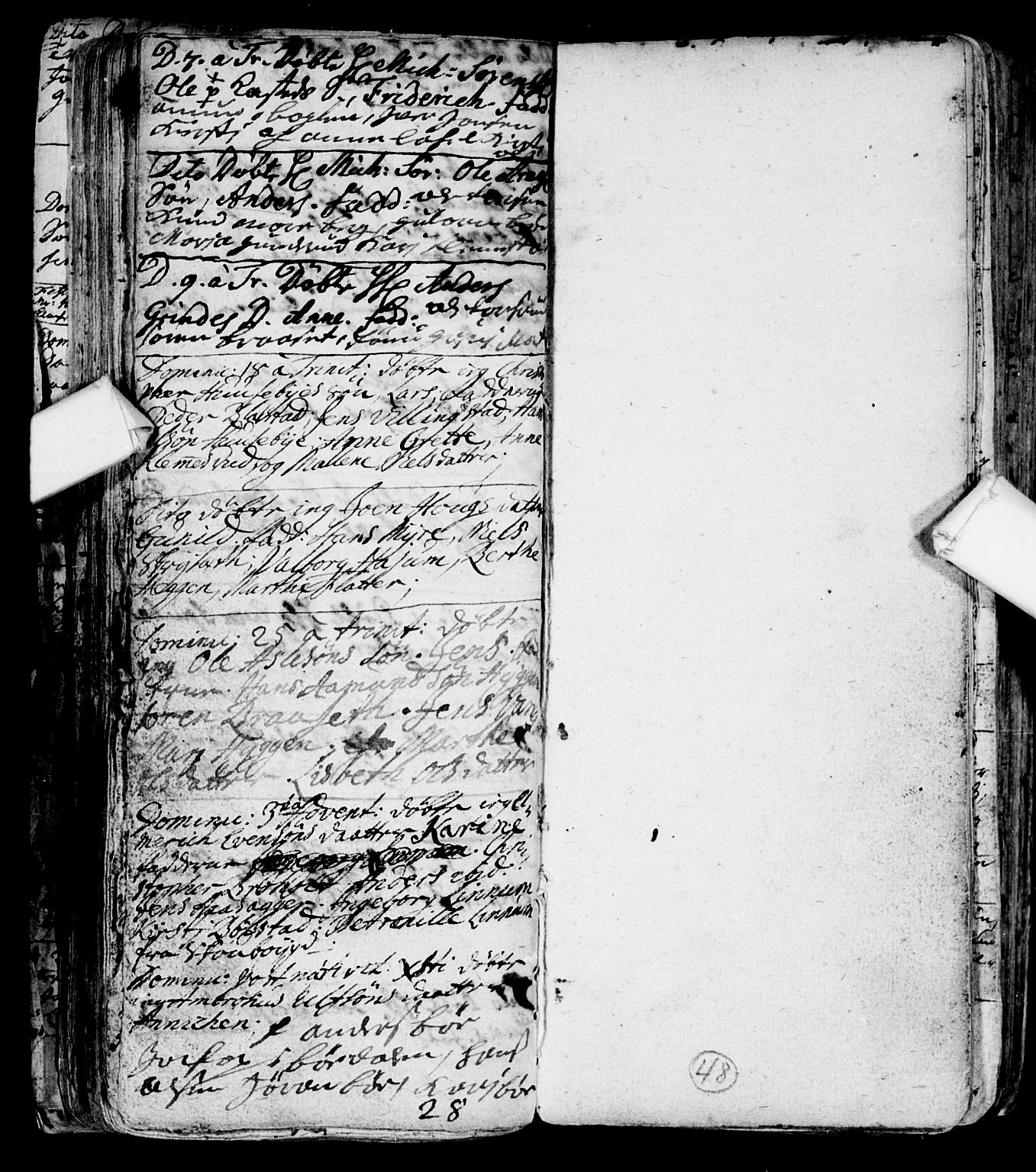 Røyken kirkebøker, SAKO/A-241/F/Fa/L0001: Ministerialbok nr. 1, 1701-1730, s. 48