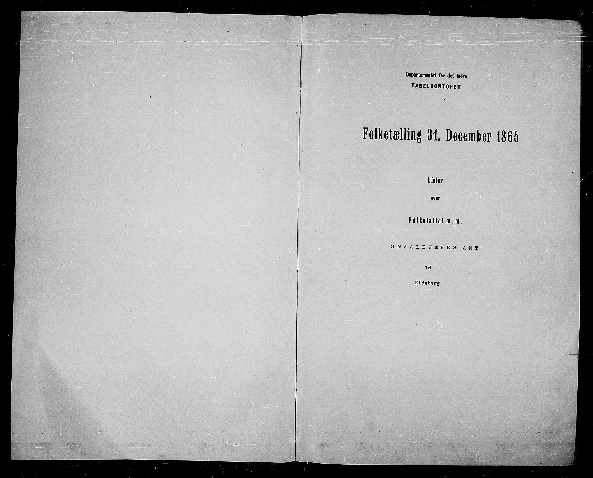 RA, Folketelling 1865 for 0125P Eidsberg prestegjeld, 1865, s. 3