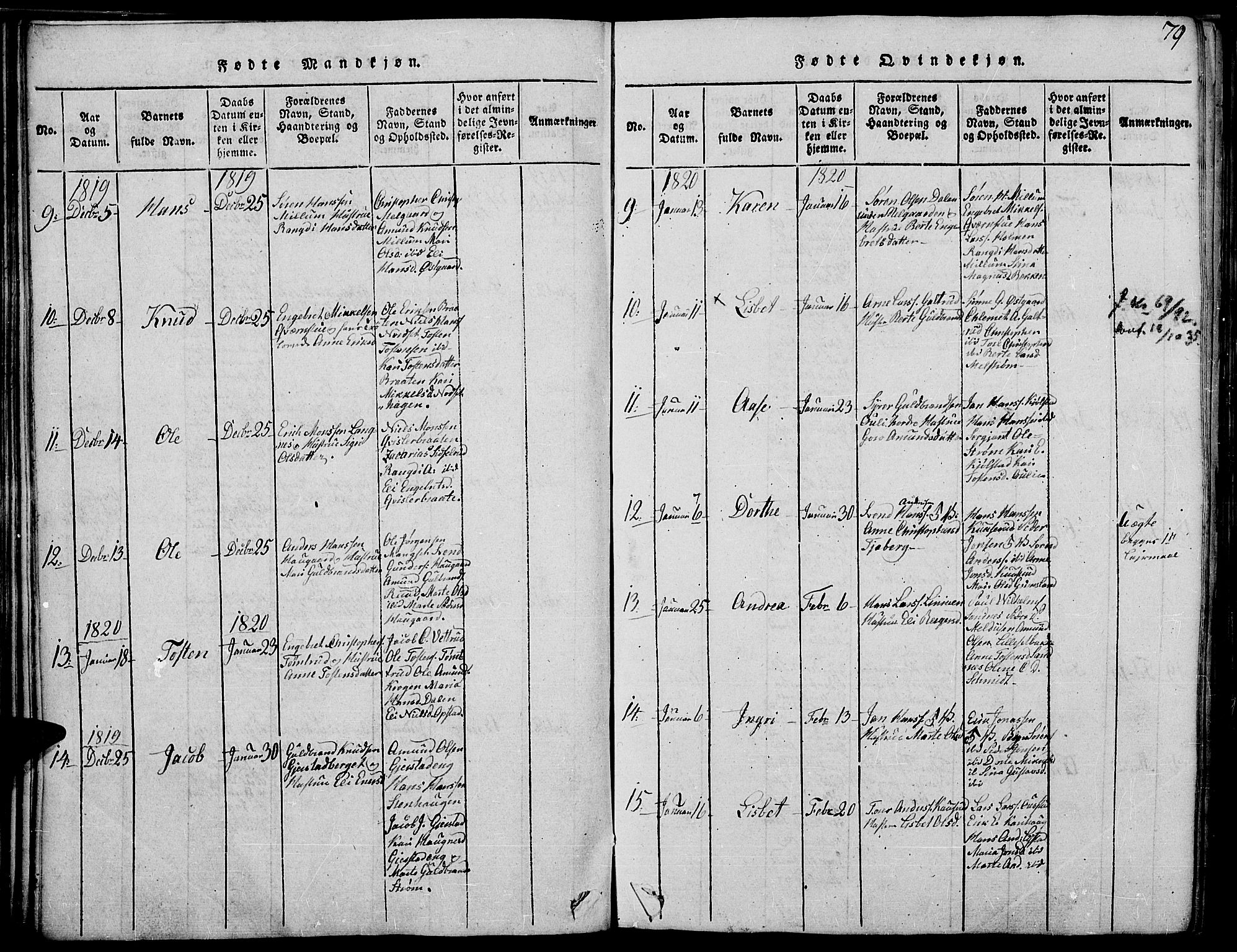 Strøm-Odalen prestekontor, AV/SAH-PREST-028/H/Ha/Haa/L0006: Ministerialbok nr. 6, 1814-1850, s. 79