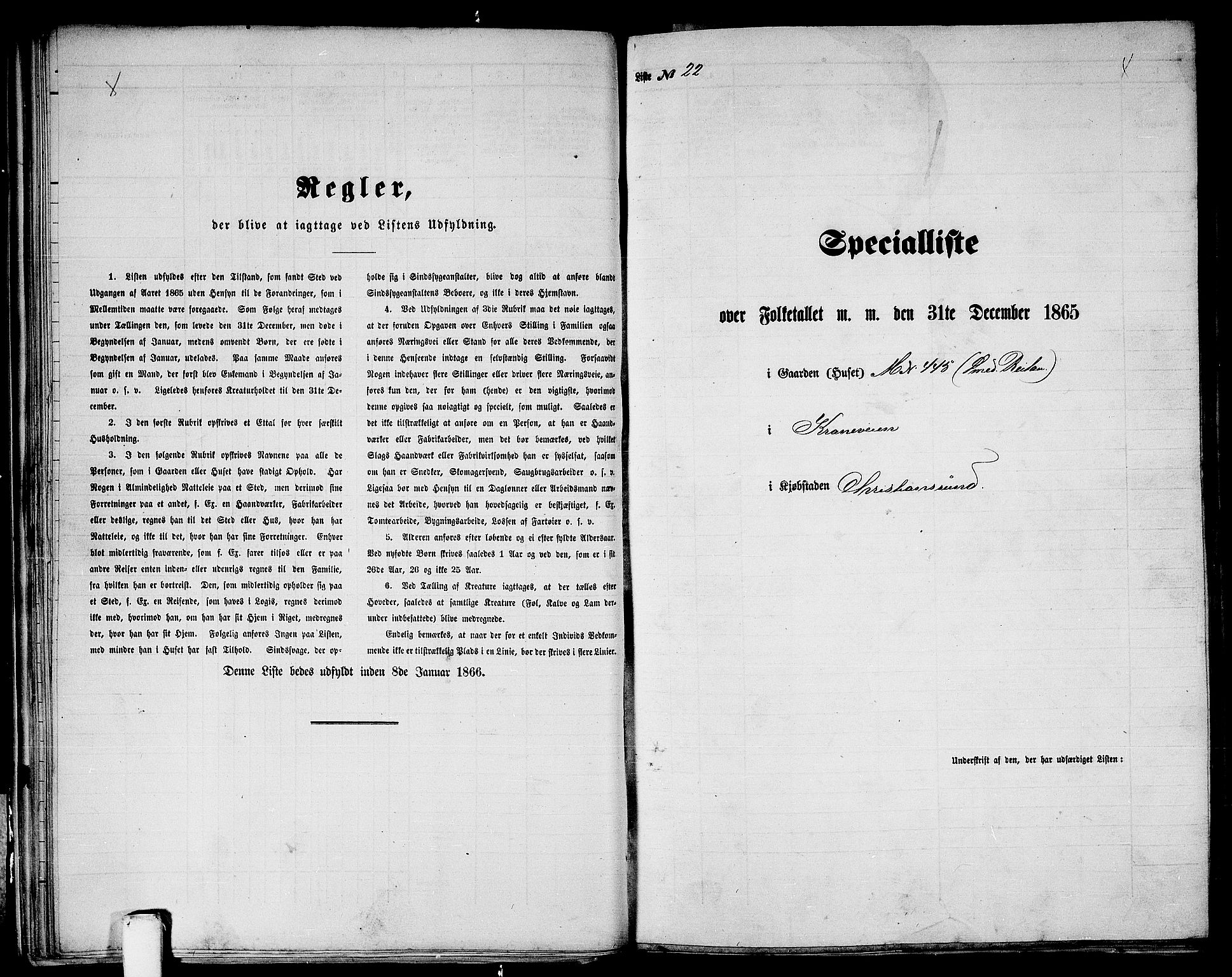 RA, Folketelling 1865 for 1503B Kristiansund prestegjeld, Kristiansund kjøpstad, 1865, s. 52