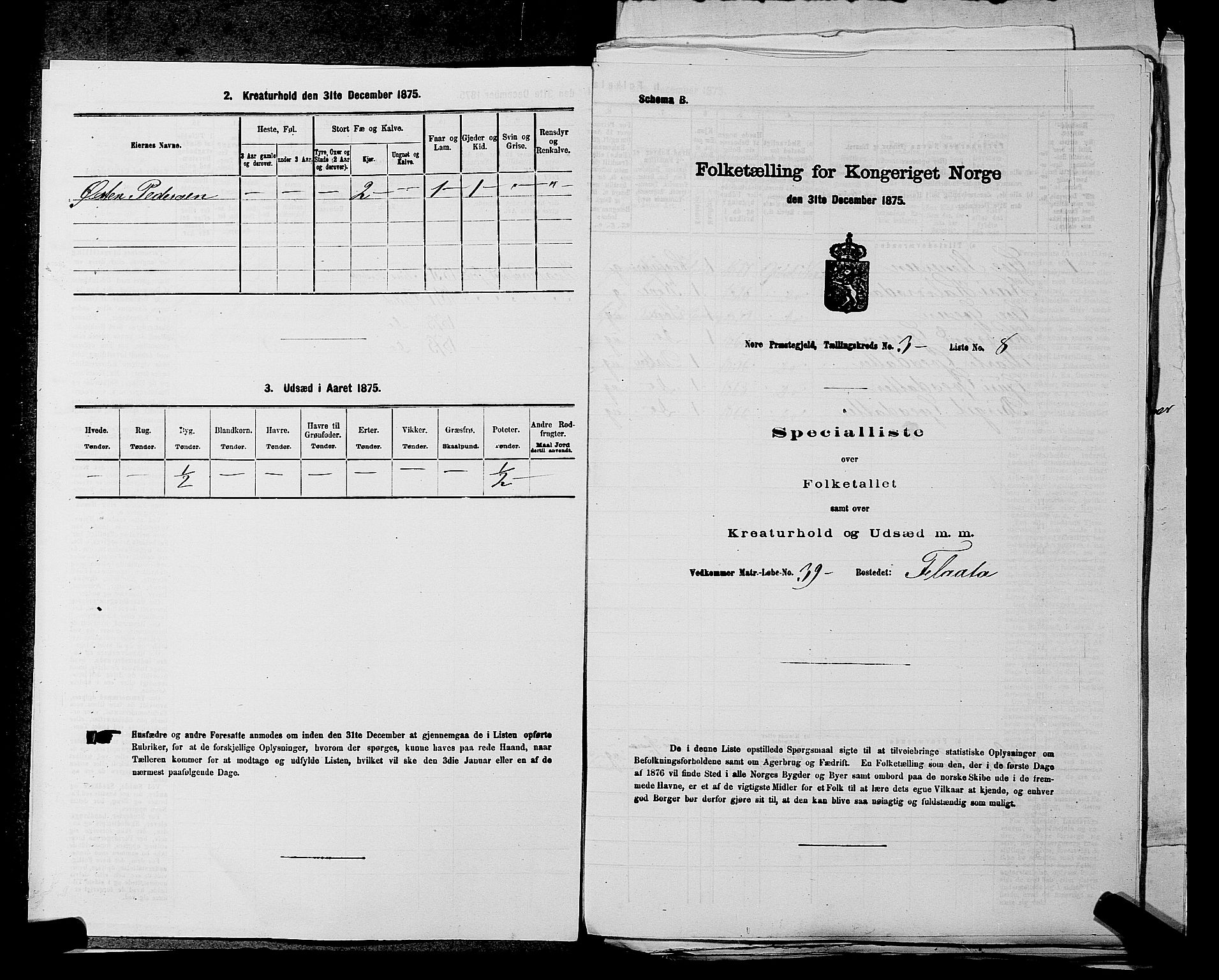 SAKO, Folketelling 1875 for 0633P Nore prestegjeld, 1875, s. 426