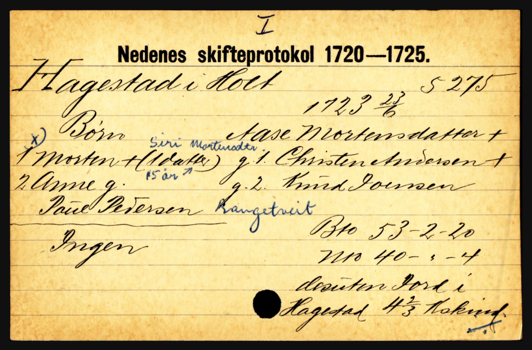 Nedenes sorenskriveri før 1824, AV/SAK-1221-0007/H, s. 10817