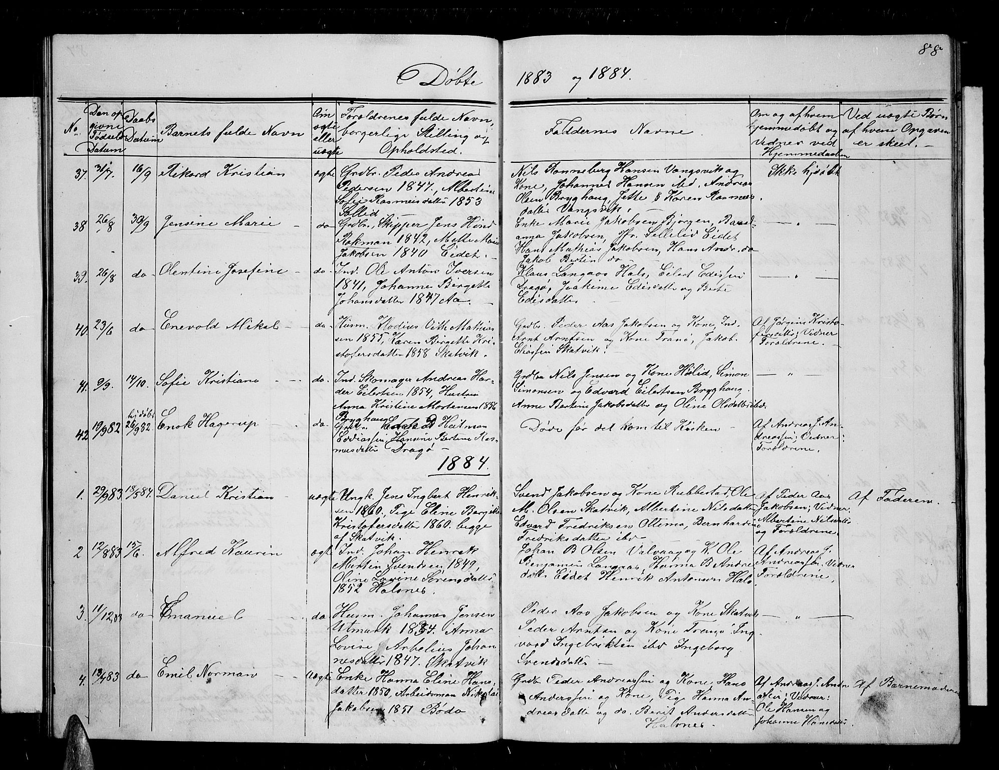 Tranøy sokneprestkontor, AV/SATØ-S-1313/I/Ia/Iab/L0003klokker: Klokkerbok nr. 3, 1861-1887, s. 88