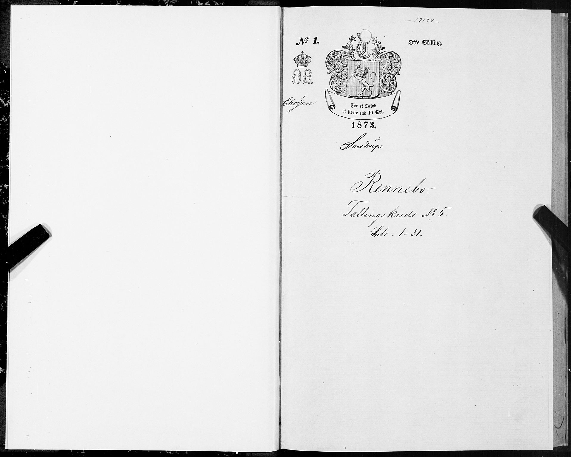 SAT, Folketelling 1875 for 1635P Rennebu prestegjeld, 1875