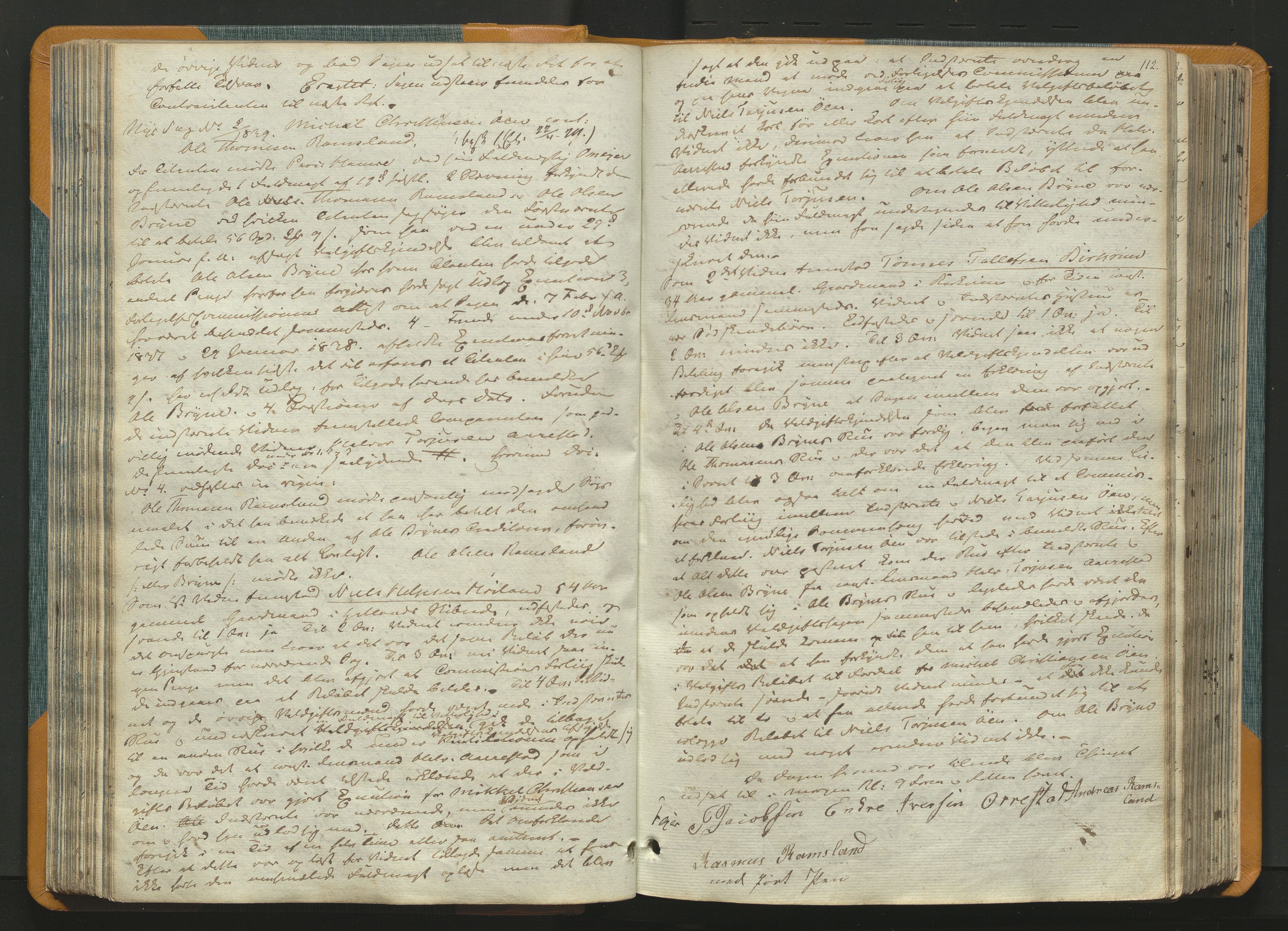 Jæren og Dalane sorenskriveri, AV/SAST-A-100306/3/30/30BAA/L0003: Tingbok for Dalane, 1837-1843, s. 111b-112a