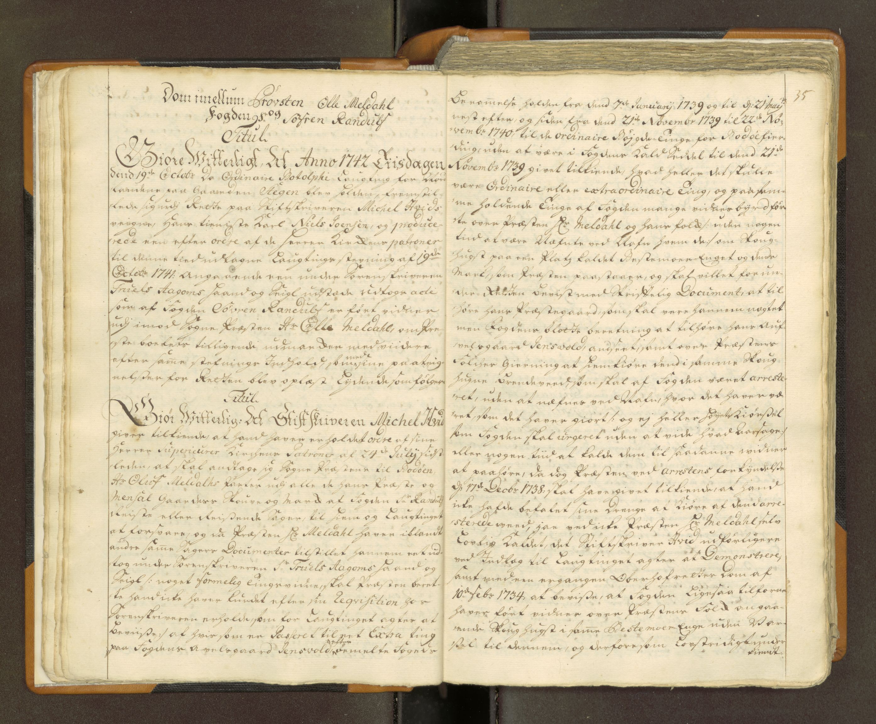 Nordland og Finnmarks lagstol, AV/SAT-A-5608/X/L0010: Domkopibok/justisprotokoll, 1742-1743, s. 34-35