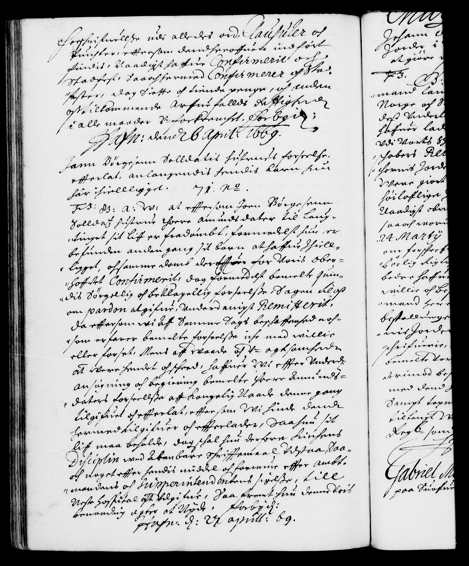 Danske Kanselli 1572-1799, RA/EA-3023/F/Fc/Fca/Fcaa/L0010: Norske registre (mikrofilm), 1660-1670, s. 854b