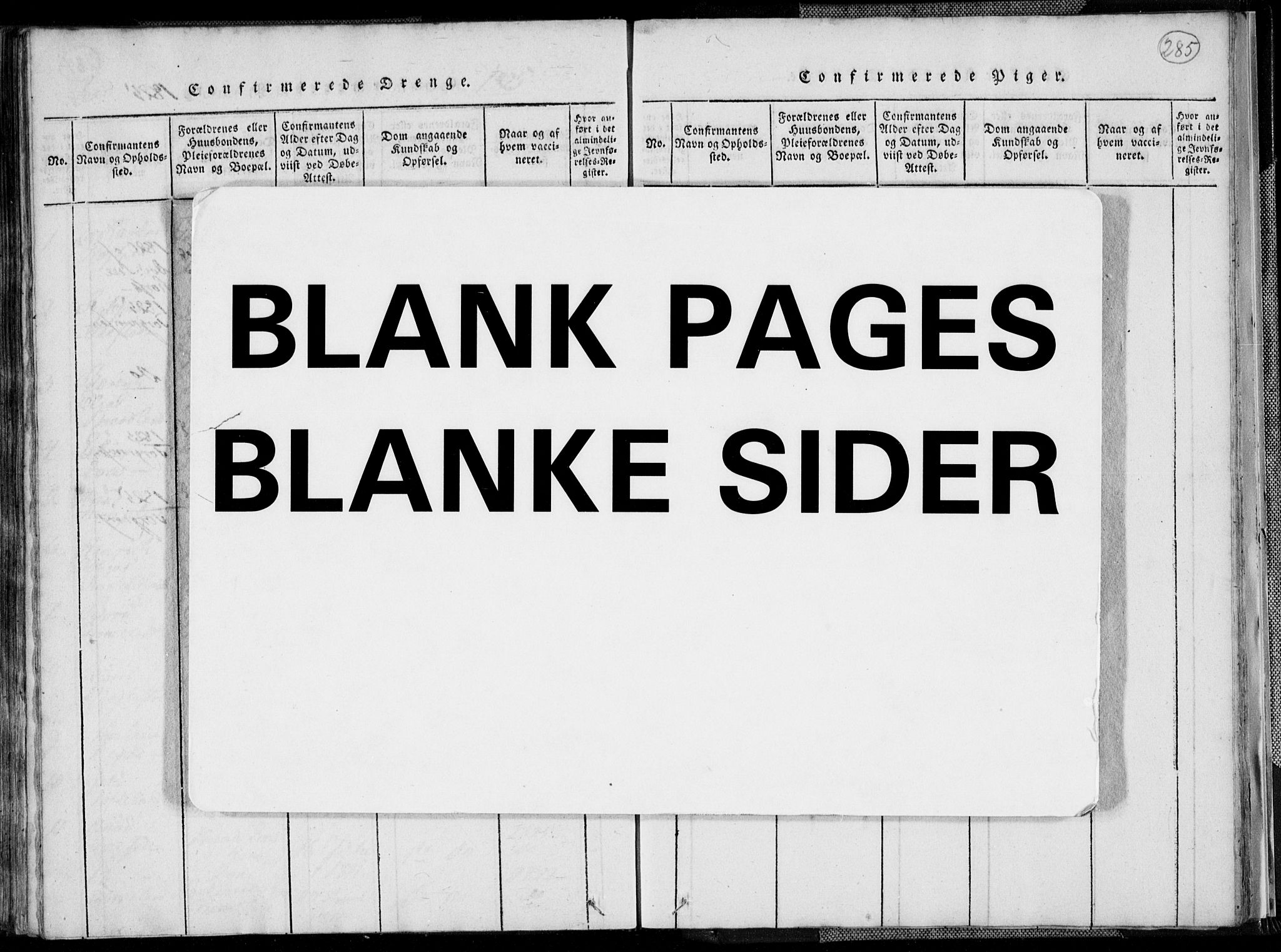 Lyngdal sokneprestkontor, AV/SAK-1111-0029/F/Fa/Fac/L0006: Ministerialbok nr. A 6, 1815-1825, s. 285