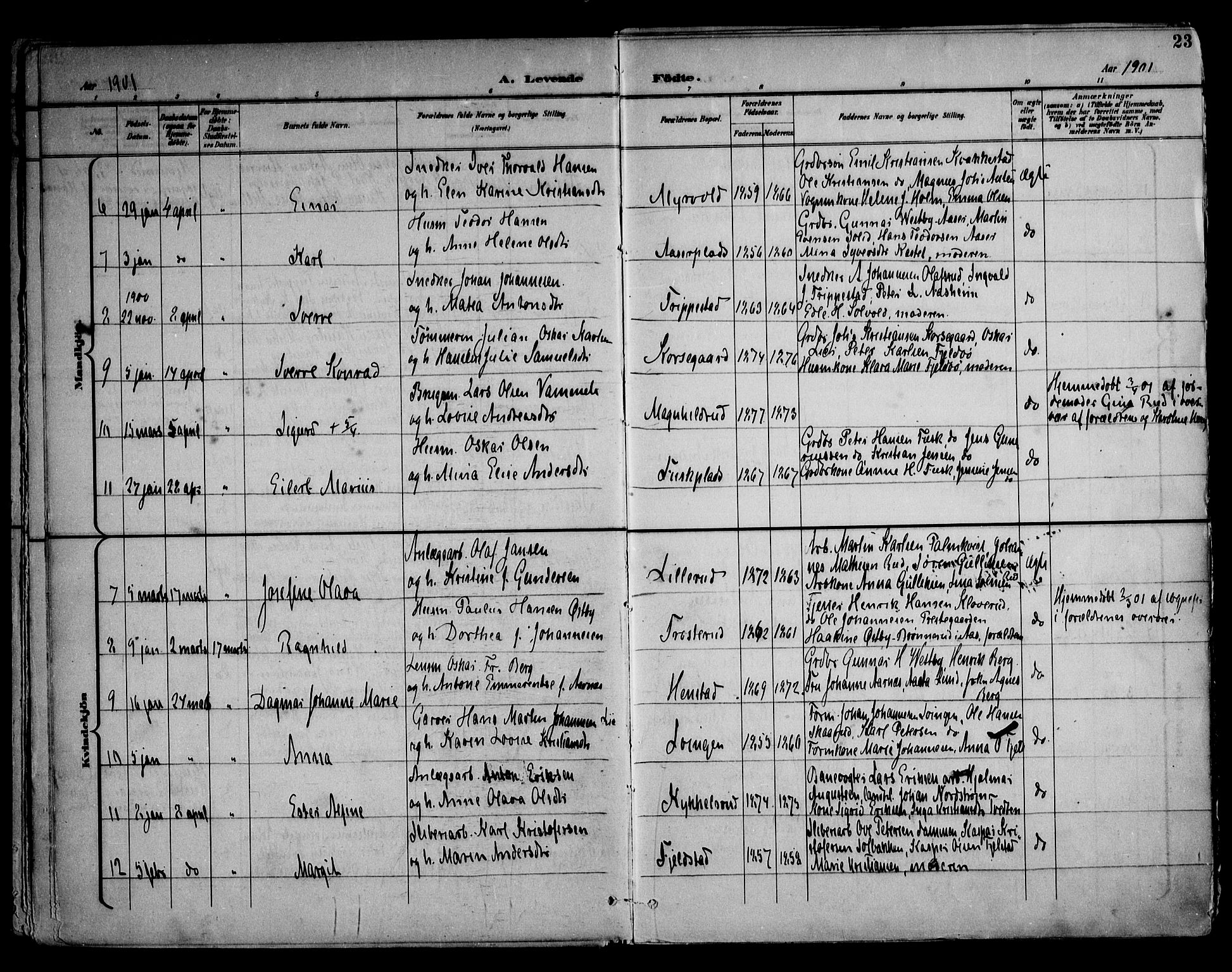 Askim prestekontor Kirkebøker, AV/SAO-A-10900/F/Fa/L0008: Ministerialbok nr. 8, 1898-1912, s. 23