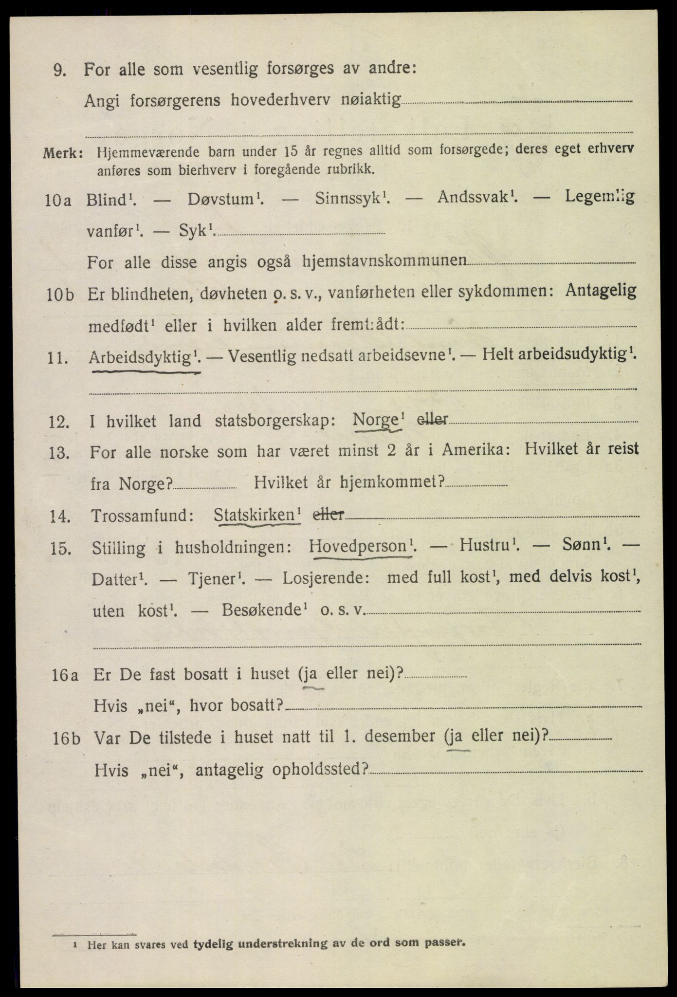 SAH, Folketelling 1920 for 0515 Vågå herred, 1920, s. 1279