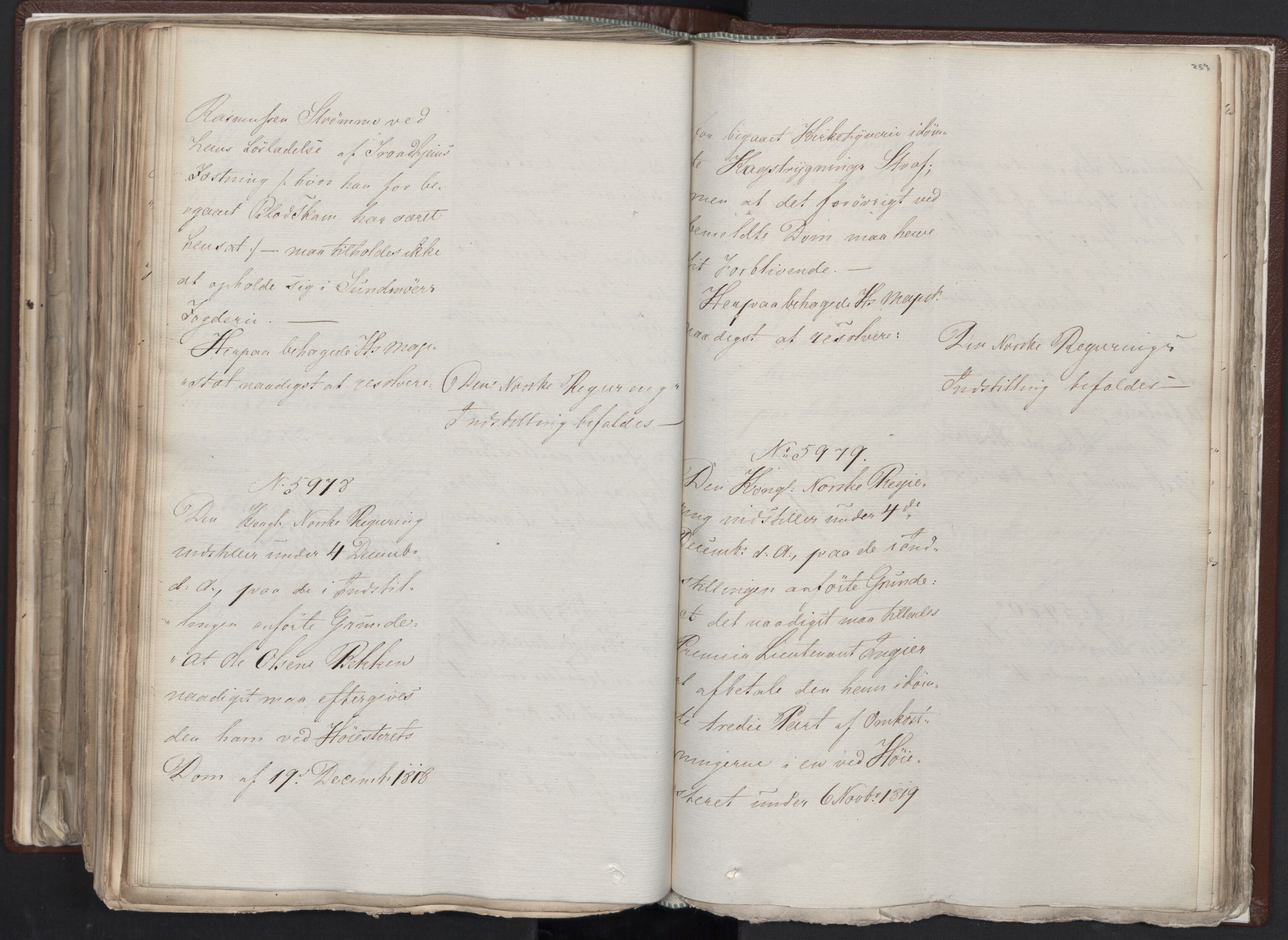 Statsrådssekretariatet, AV/RA-S-1001/A/Ab/L0012: Kgl. res. nr. 5679-6008 II, 1821, s. 256b-257a