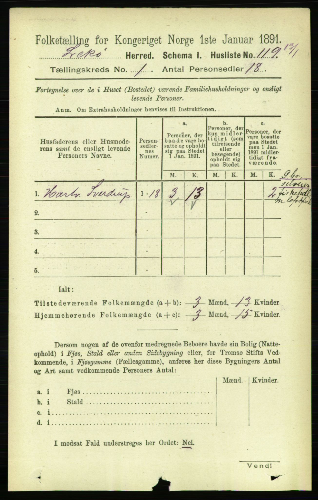 RA, Folketelling 1891 for 1755 Leka herred, 1891, s. 139