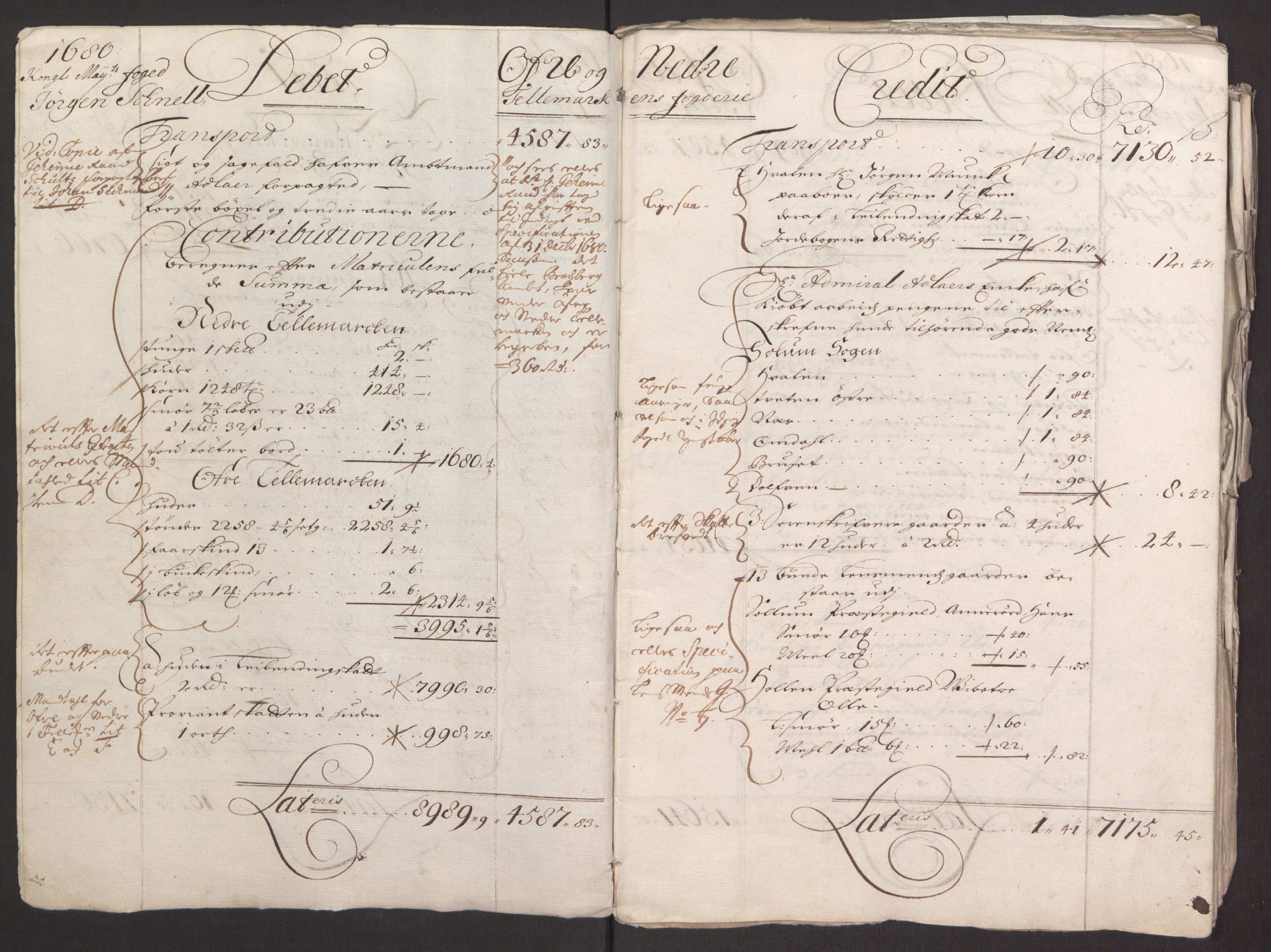 Rentekammeret inntil 1814, Reviderte regnskaper, Fogderegnskap, RA/EA-4092/R35/L2075: Fogderegnskap Øvre og Nedre Telemark, 1680-1684, s. 5