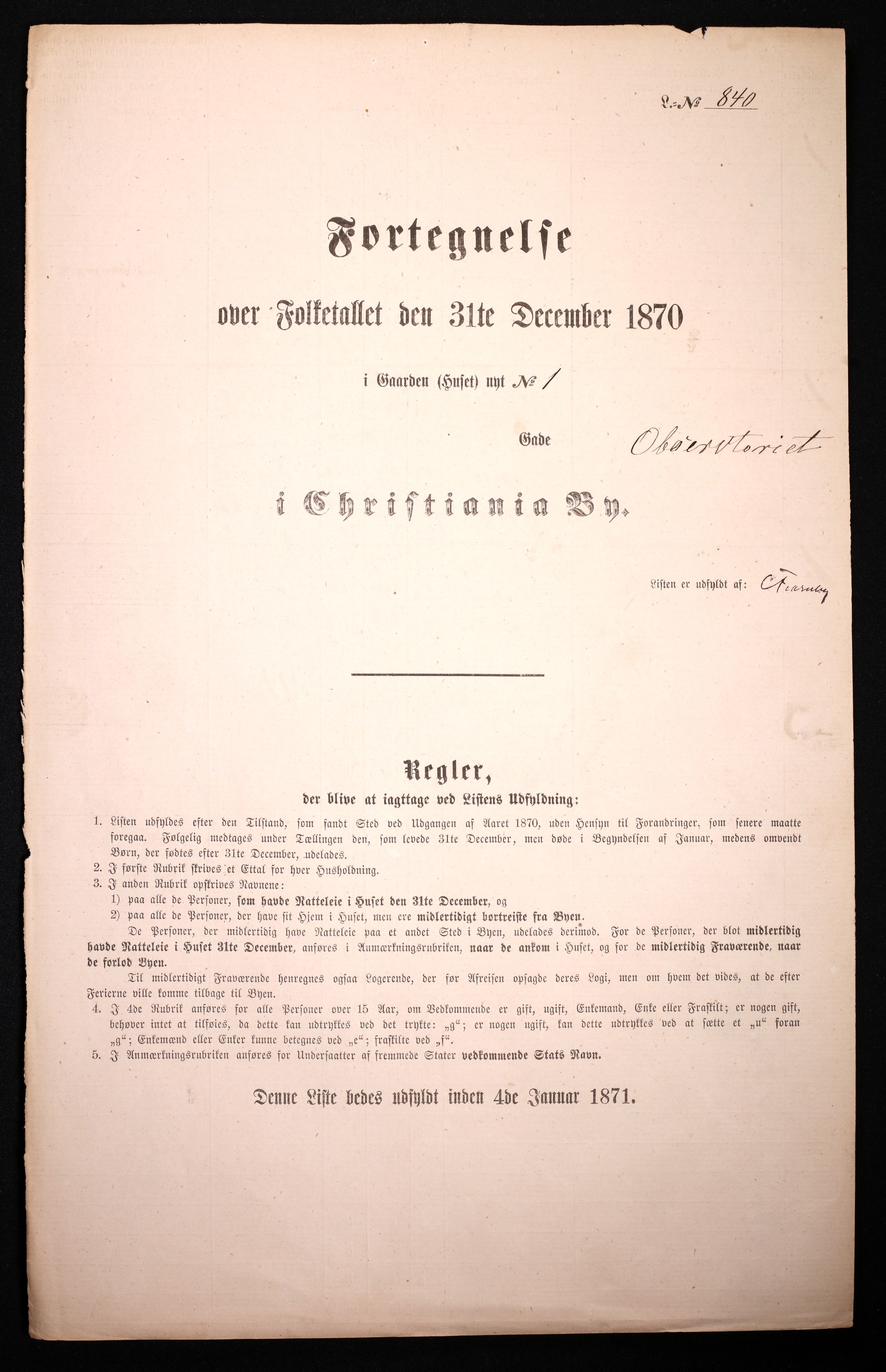 RA, Folketelling 1870 for 0301 Kristiania kjøpstad, 1870, s. 2698