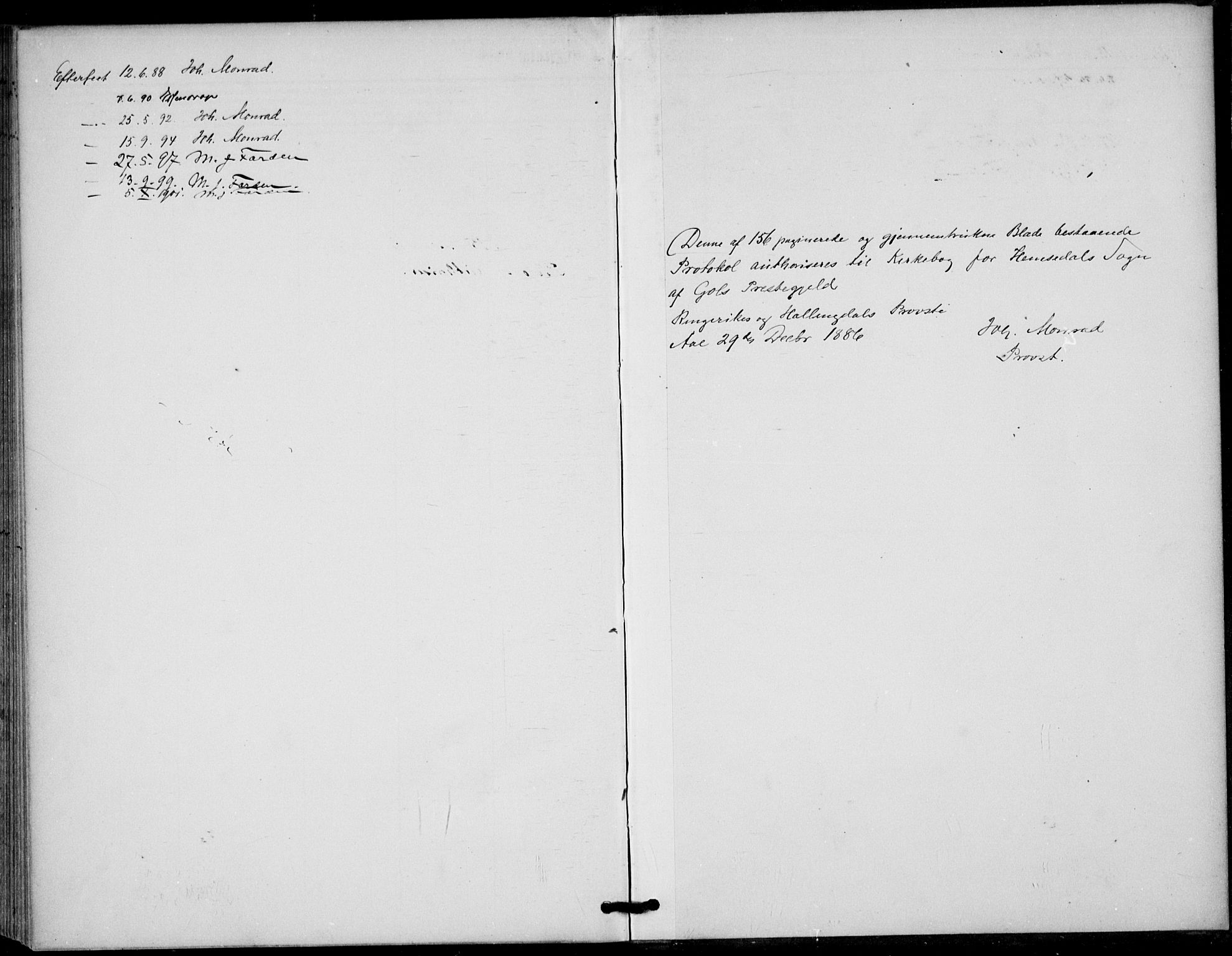 Gol kirkebøker, AV/SAKO-A-226/F/Fb/L0001: Ministerialbok nr. II 1, 1887-1900