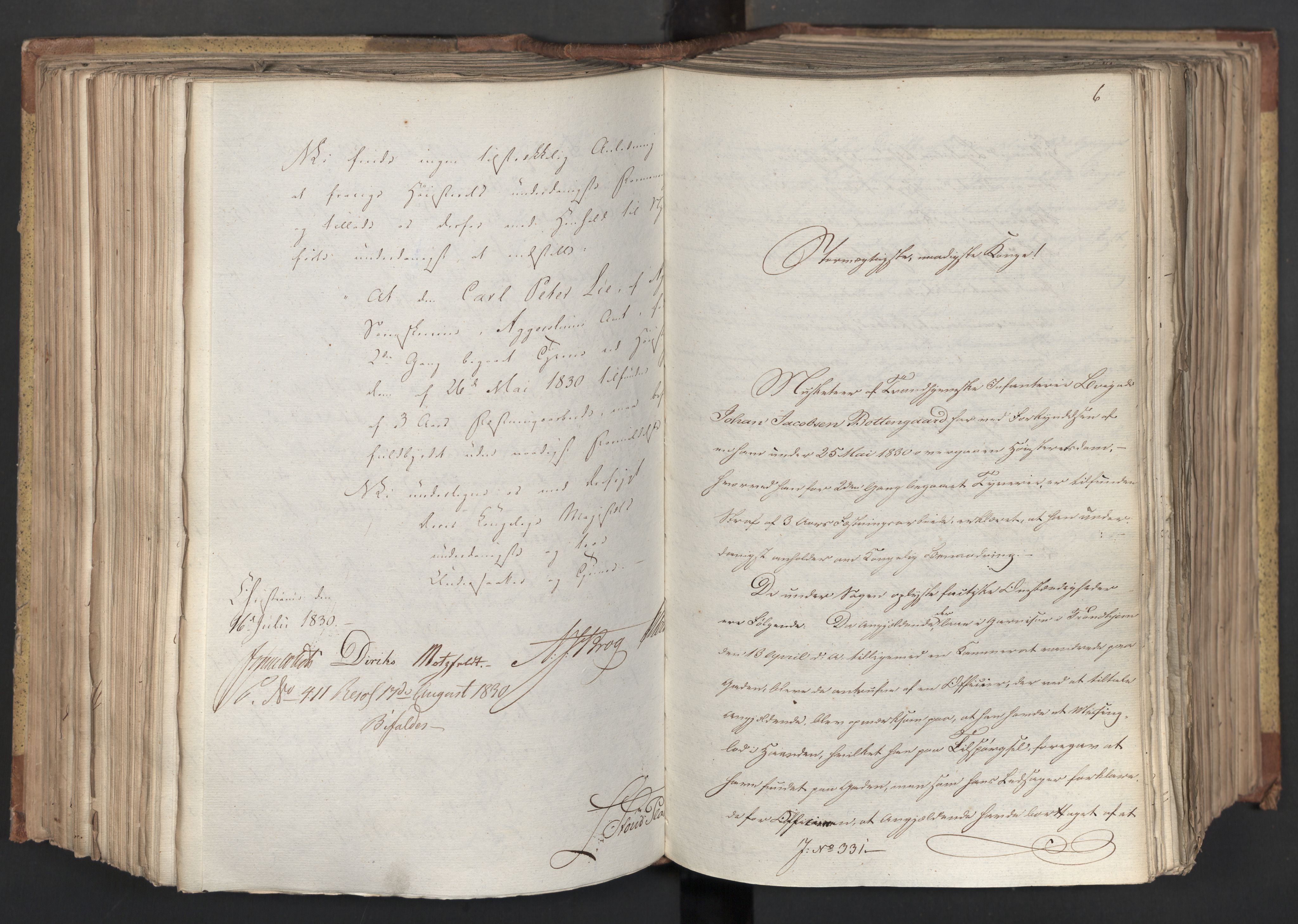 Statsrådsavdelingen i Stockholm, AV/RA-S-1003/D/Da/L0066: Regjeringsinnstillinger nr. 240-449, 1830, s. 346