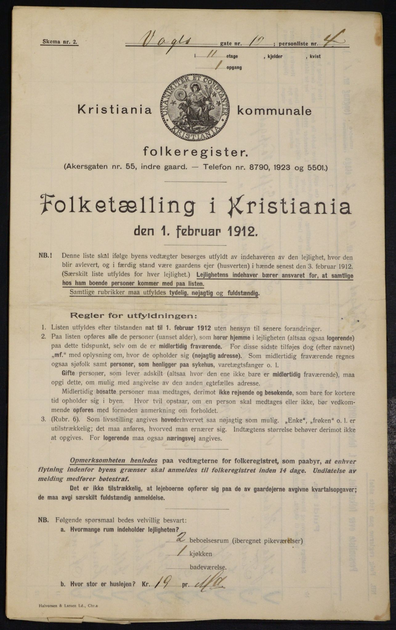 OBA, Kommunal folketelling 1.2.1912 for Kristiania, 1912, s. 124235