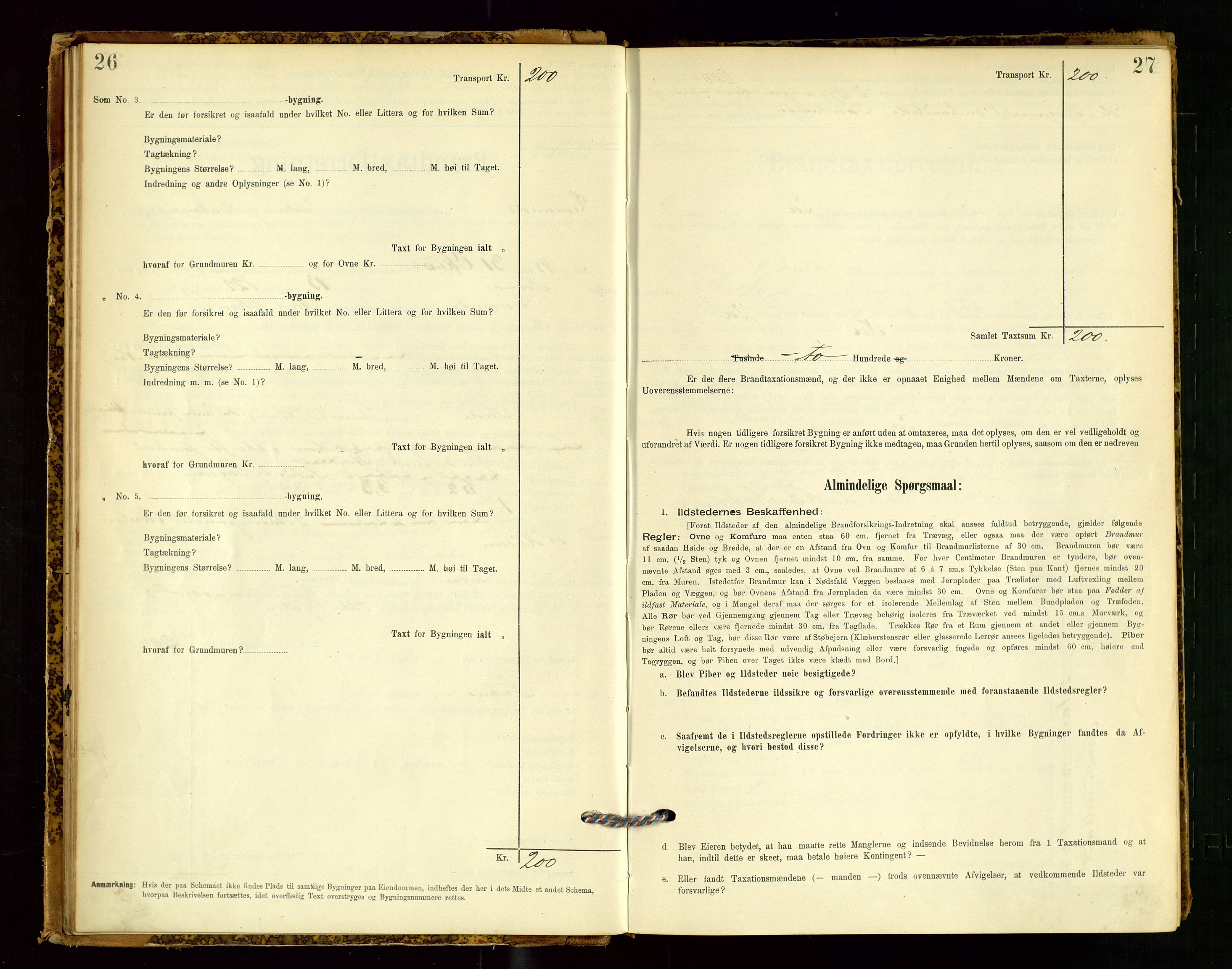 Eigersund lensmannskontor, SAST/A-100171/Gob/L0001: Skjemaprotokoll, 1894-1909, s. 26-27