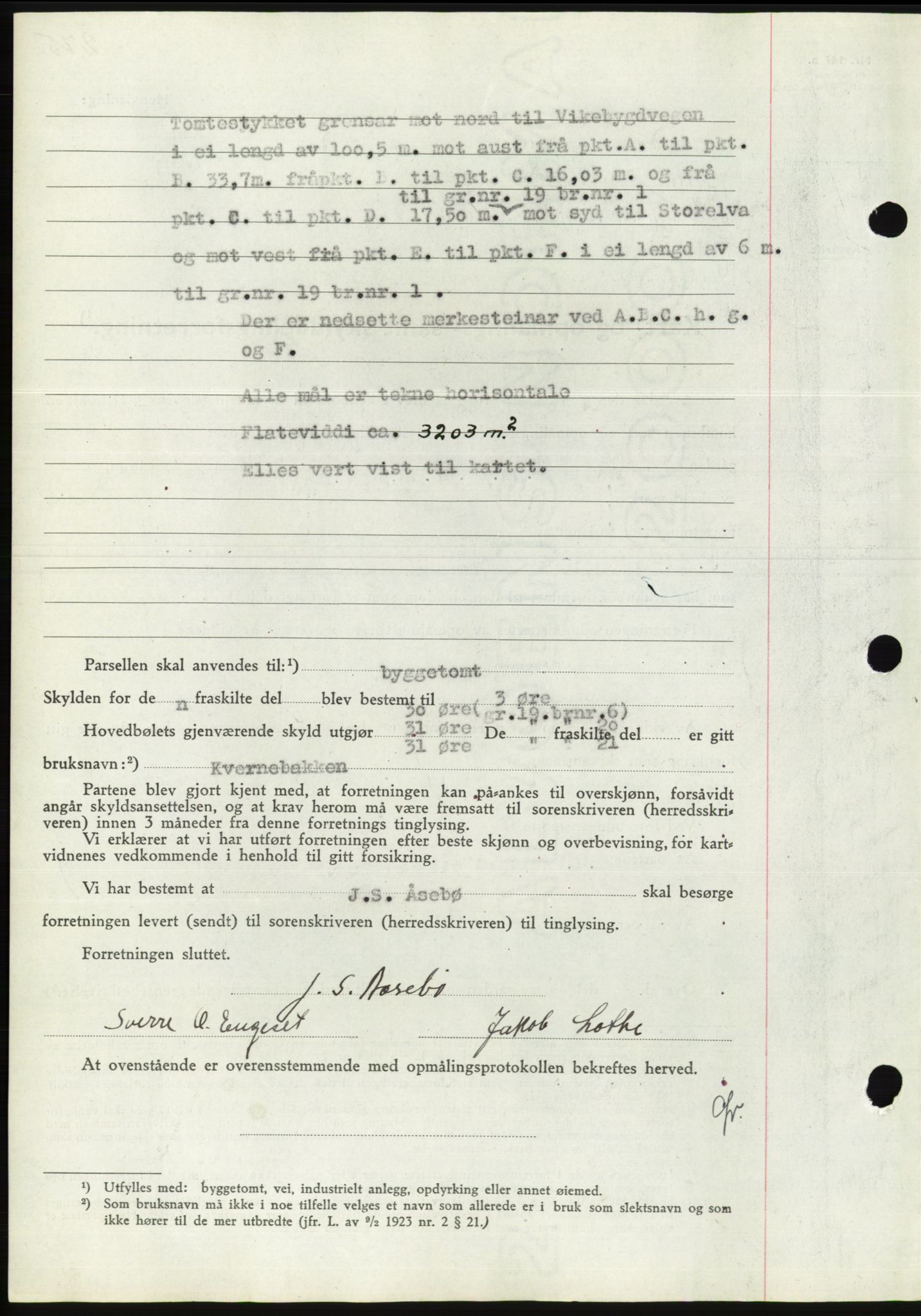 Søre Sunnmøre sorenskriveri, AV/SAT-A-4122/1/2/2C/L0070: Pantebok nr. 64, 1940-1941, Dagboknr: 852/1940