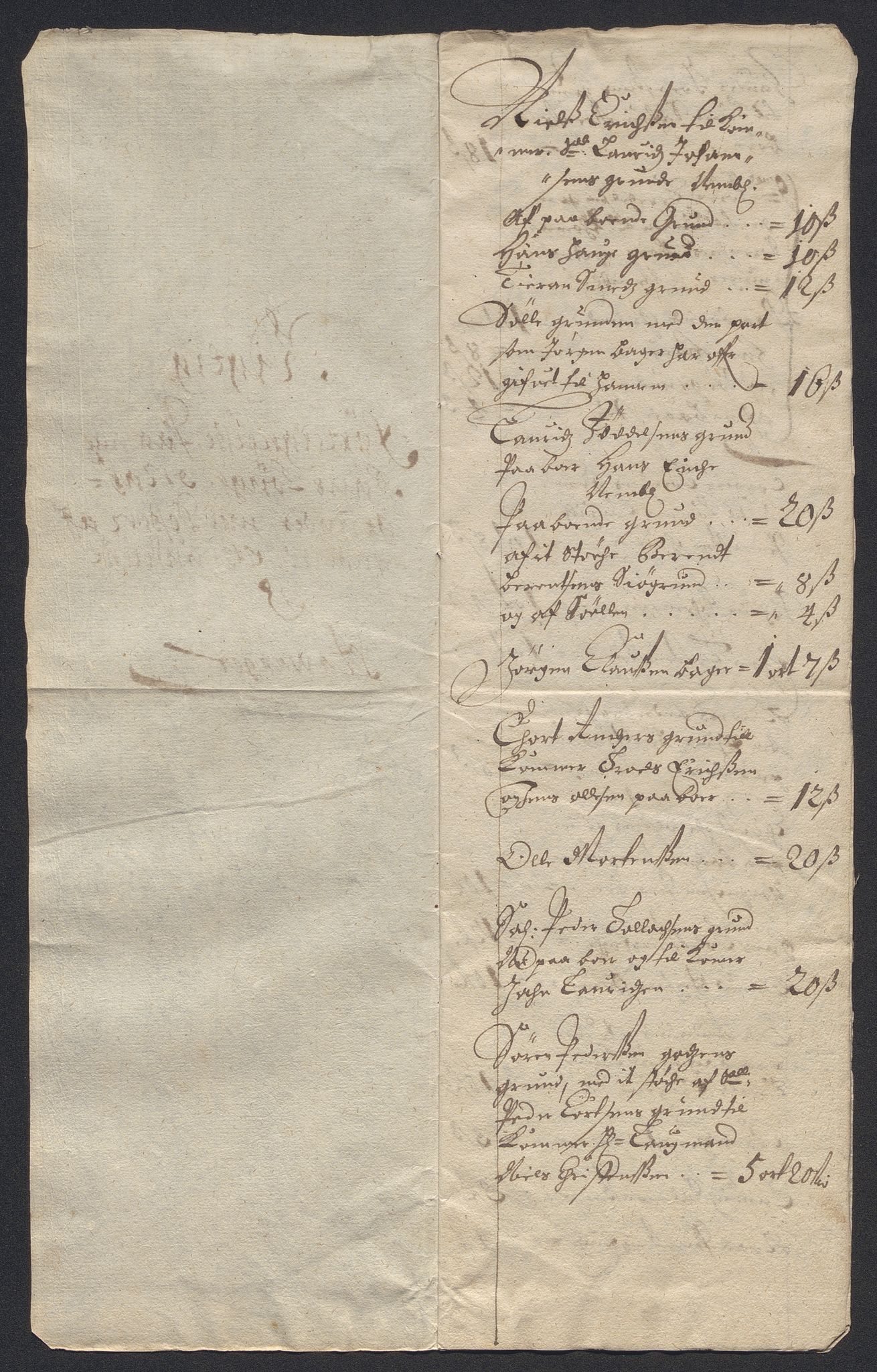 Rentekammeret inntil 1814, Reviderte regnskaper, Byregnskaper, RA/EA-4066/R/Ro/L0316: [O14] Sikt og sakefall, 1662-1693, s. 356