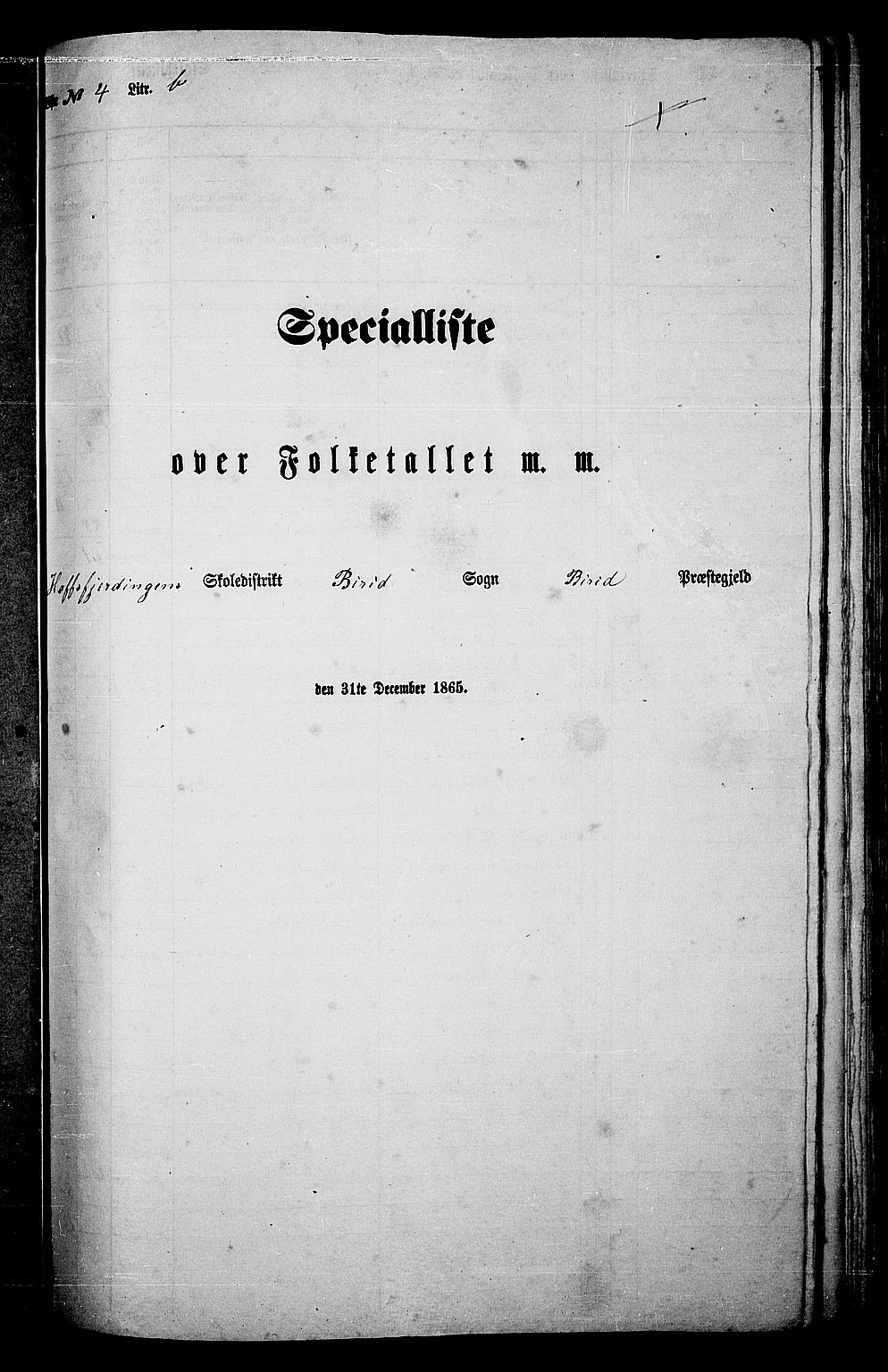 RA, Folketelling 1865 for 0525P Biri prestegjeld, 1865, s. 100
