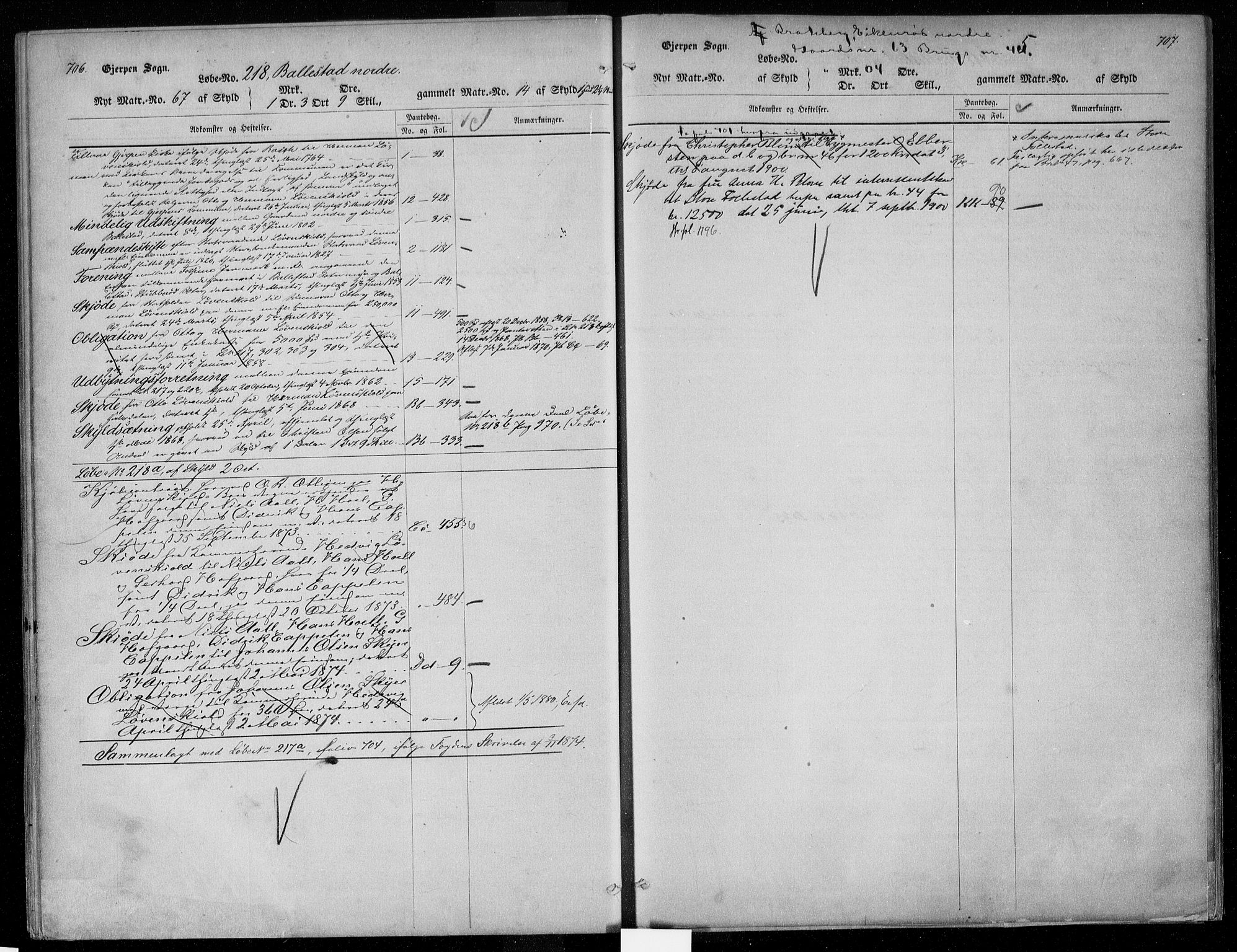 Gjerpen sorenskriveri, AV/SAKO-A-216/G/Gb/Gba/L0003b: Panteregister nr. I 3b, s. 706-707