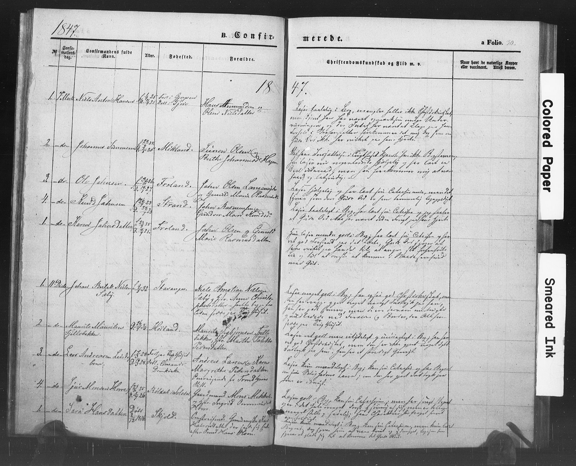 Kristiansand tukthus, AV/SAK-1251-0009/I/Ih/L0001: Ministerialbok nr. A 1, 1840-1875, s. 30