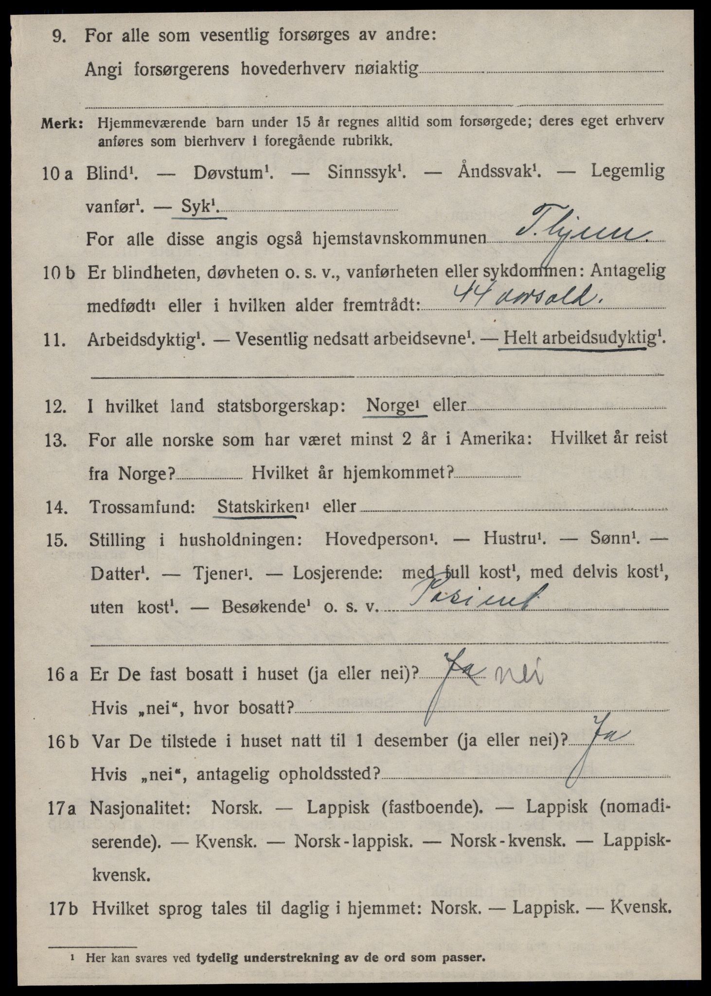 SAT, Folketelling 1920 for 1612 Hemne herred, 1920, s. 6095