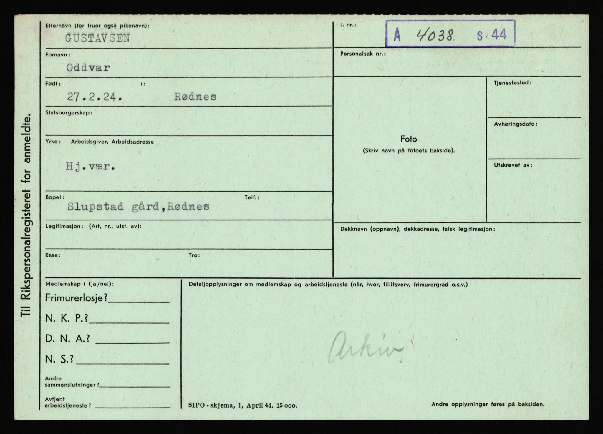 Statspolitiet - Hovedkontoret / Osloavdelingen, AV/RA-S-1329/C/Ca/L0005: Furali - Hamula, 1943-1945, s. 3296