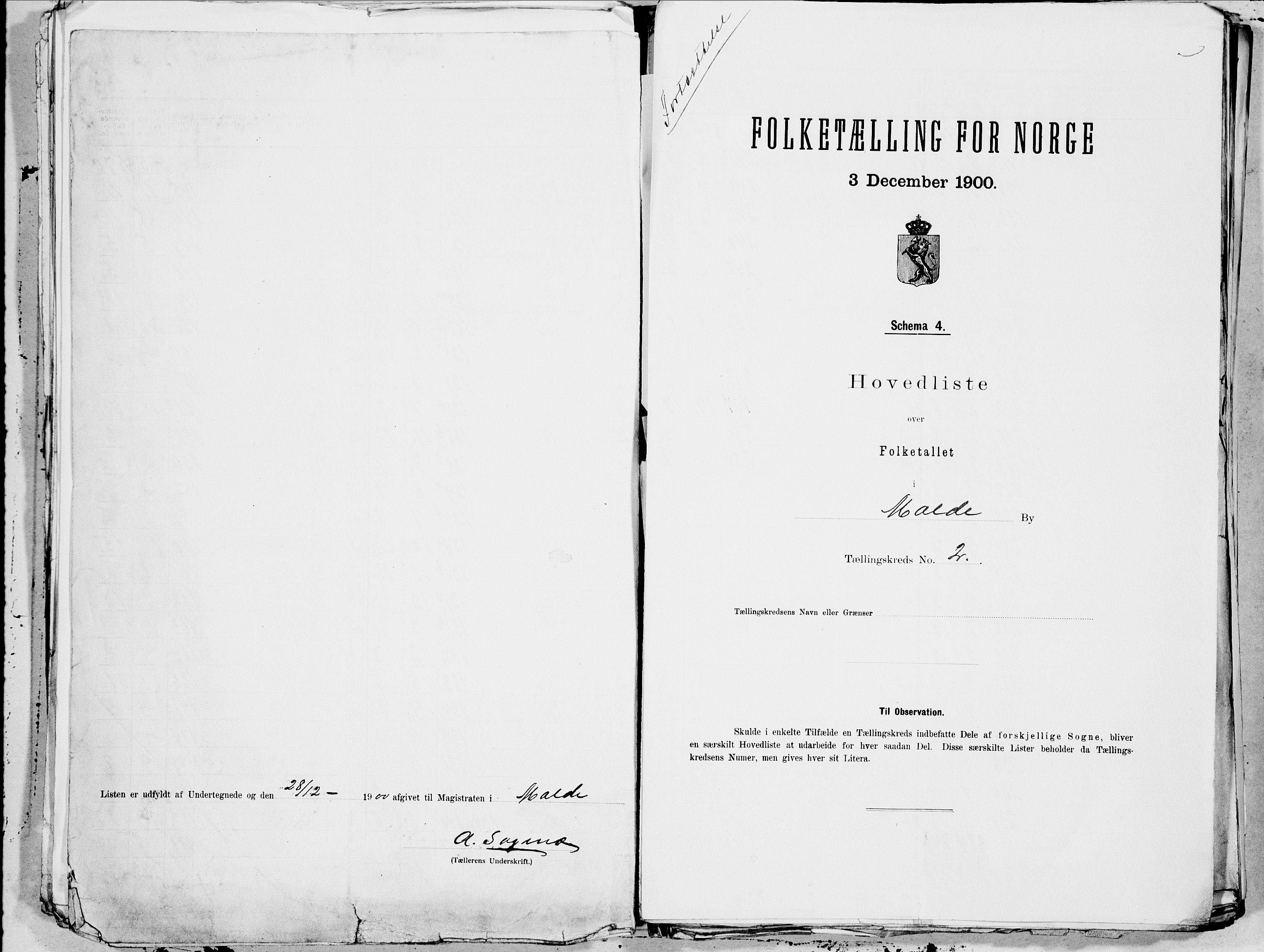 SAT, Folketelling 1900 for 1502 Molde kjøpstad, 1900, s. 7