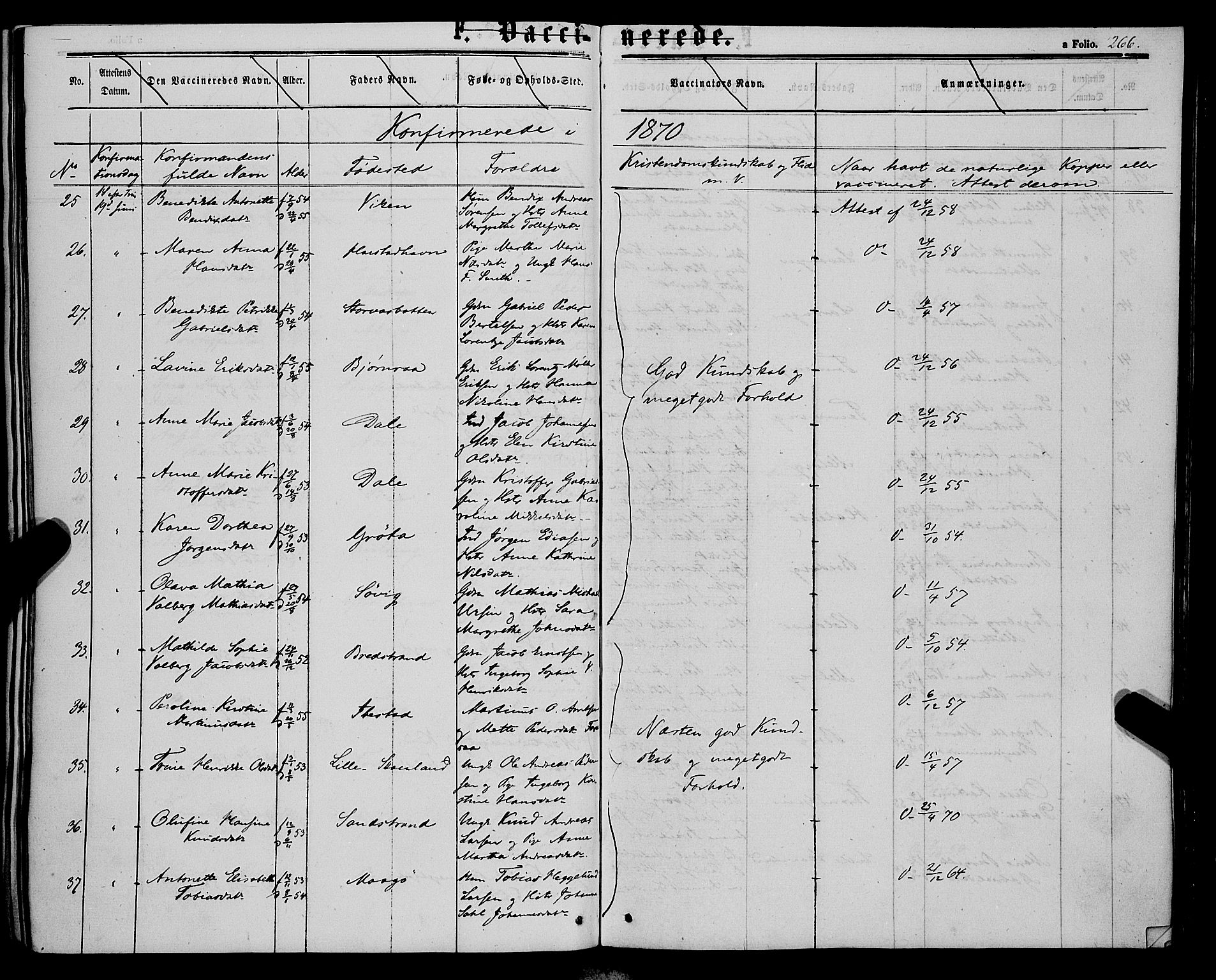 Trondenes sokneprestkontor, AV/SATØ-S-1319/H/Ha/L0012kirke: Ministerialbok nr. 12, 1863-1870, s. 266